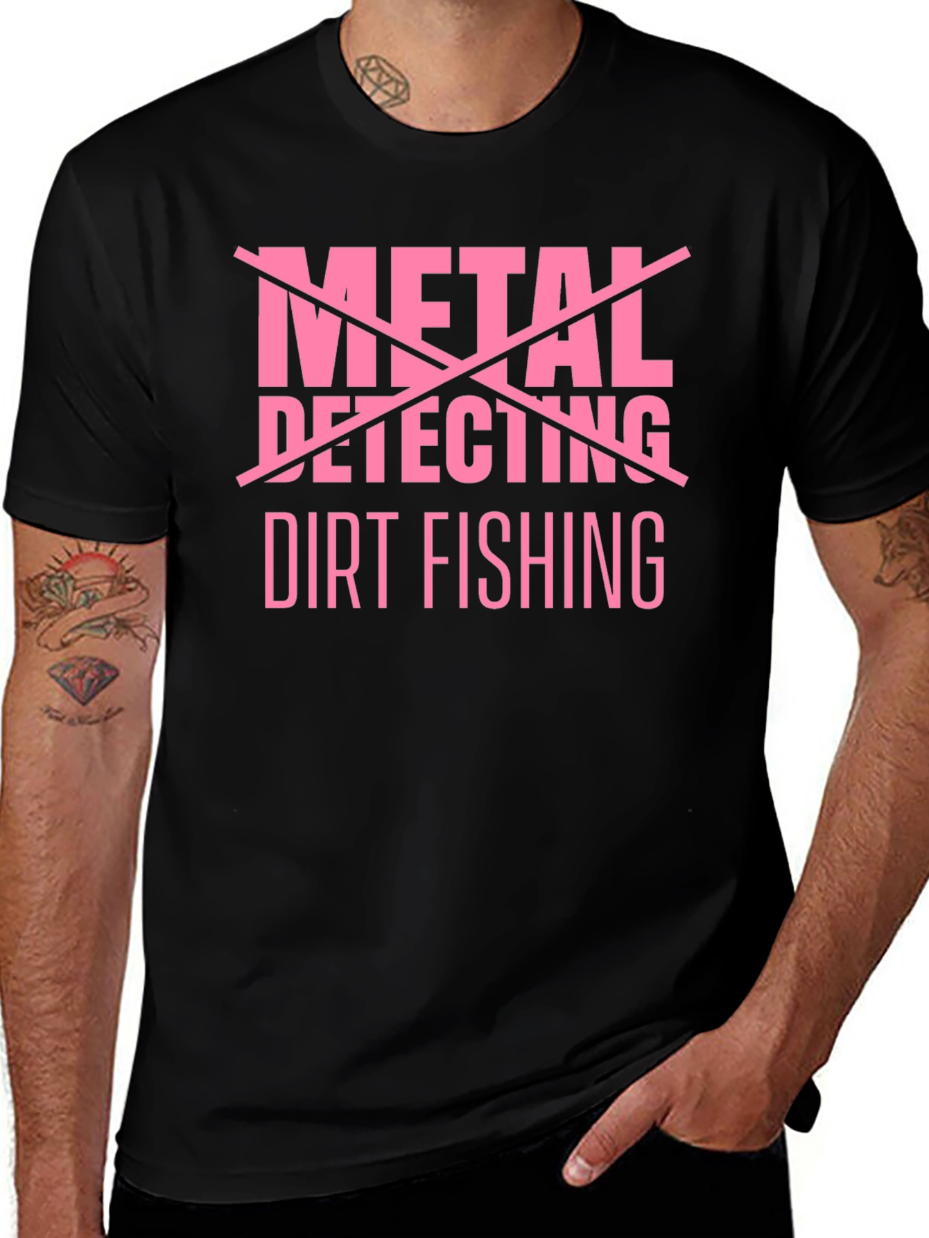 Variant 8 of Dirt Fishing T-Shirt - Metal Detecting Humor Tee