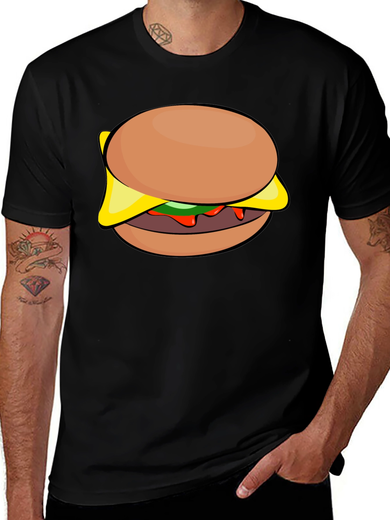 Variant 5 of Burger Graphic Tee - Casual Style Shirt