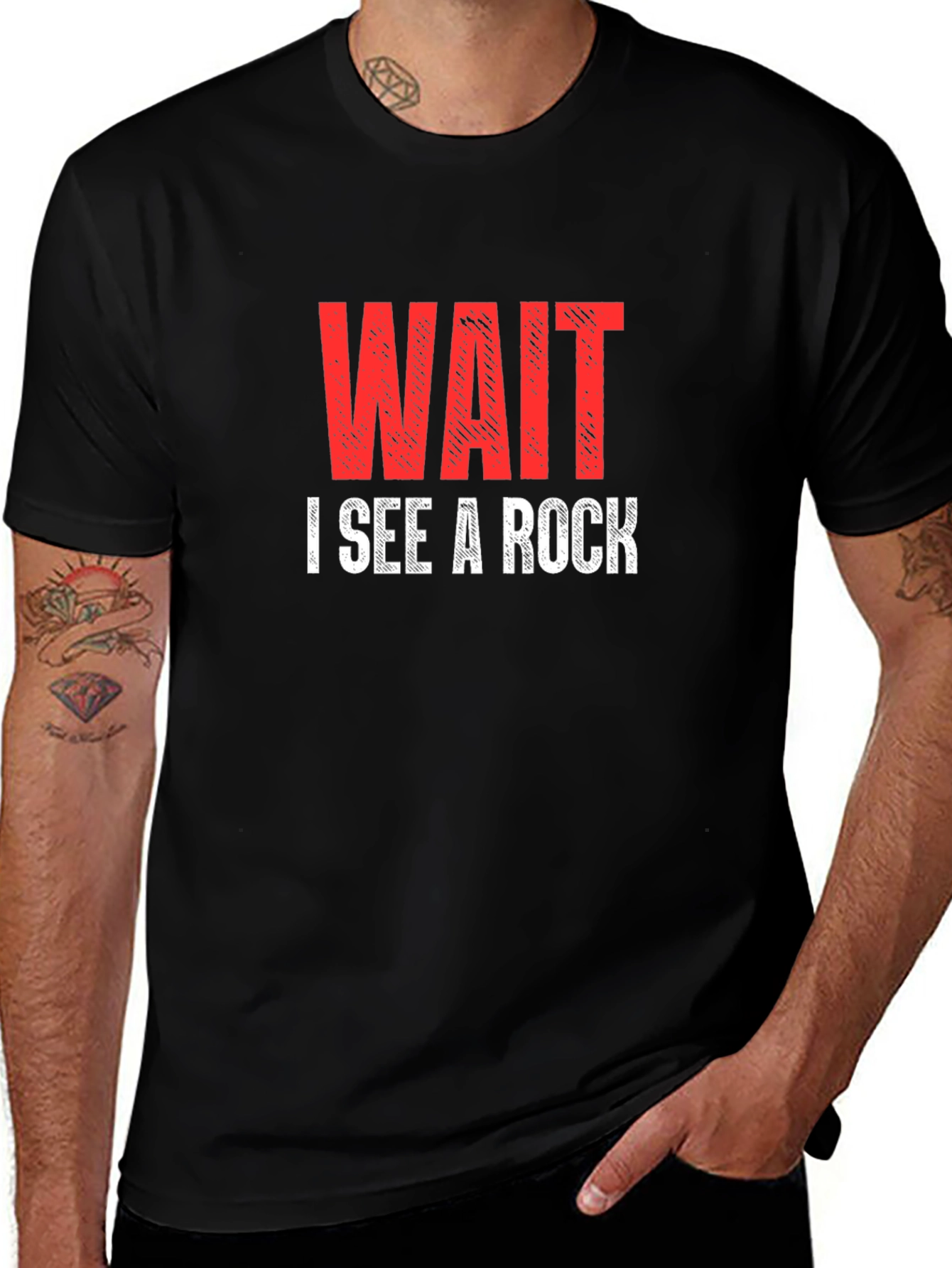 Variant 18 of Funny Rock Collector T-Shirt - "Wait I See a Rock"