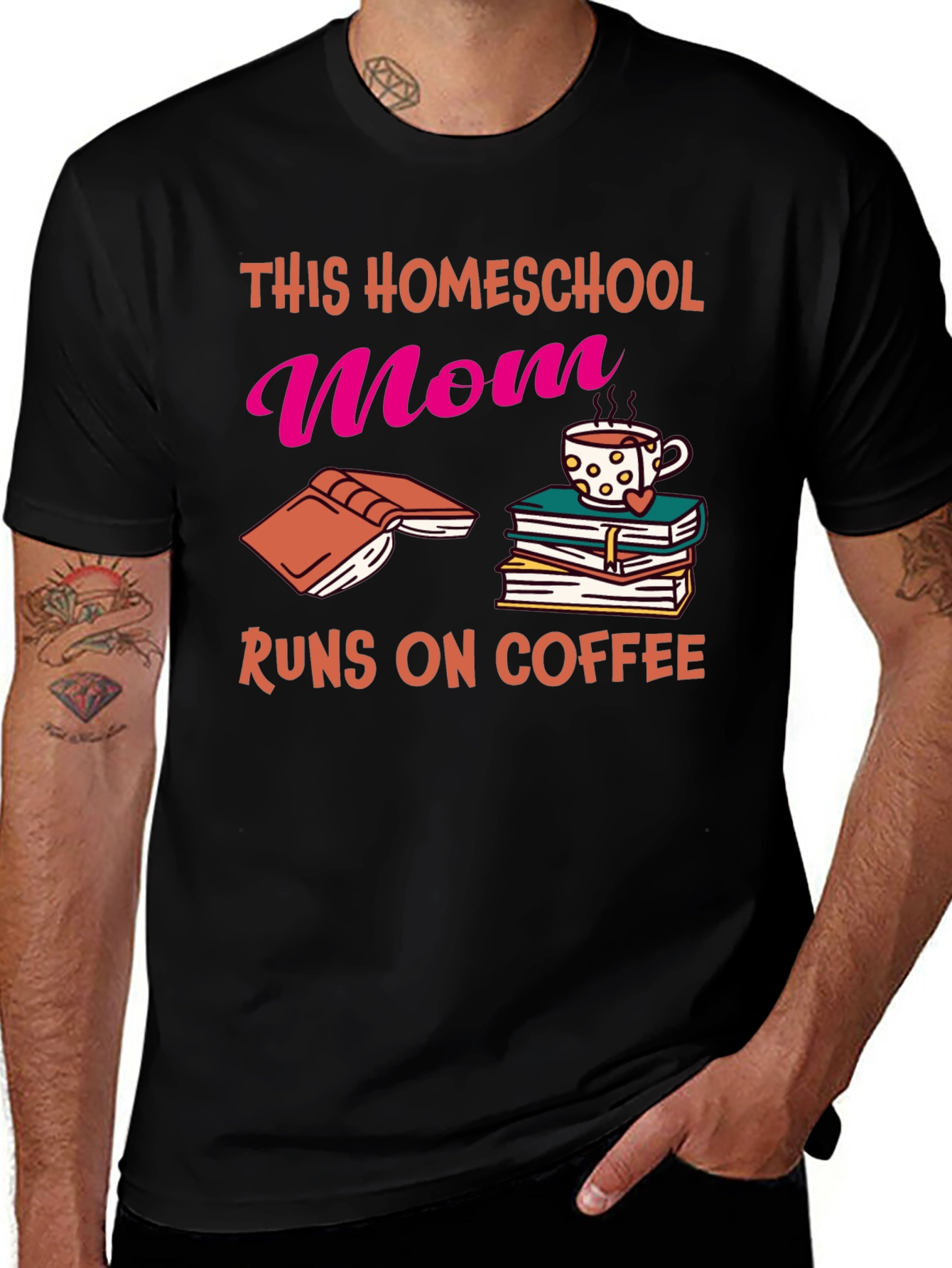 Variant 10 of Homeschool Mom Coffee T-Shirt