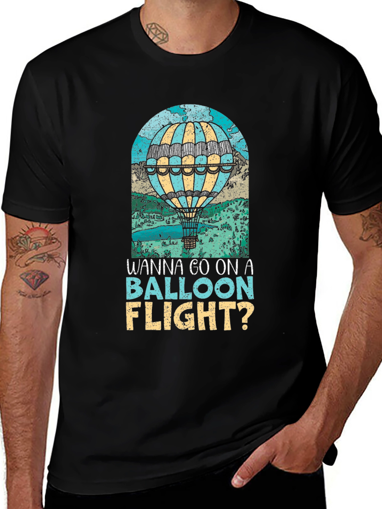 Variant 20 of Hot Air Balloon Flight T-Shirt
