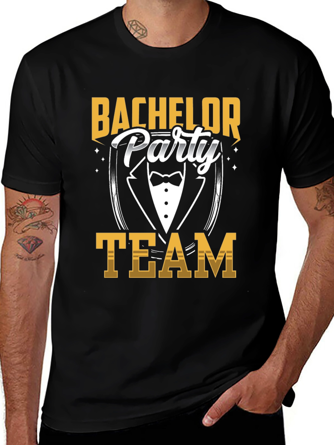 Variant 23 of Bachelor Party Team Black T-Shirt