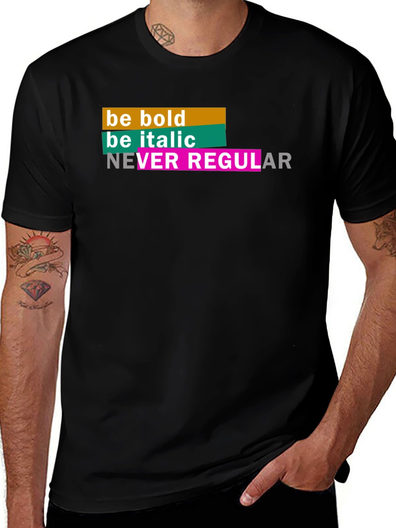 Variant 26 of Be Bold Graphic Tee - Trendy Slogan Shirt