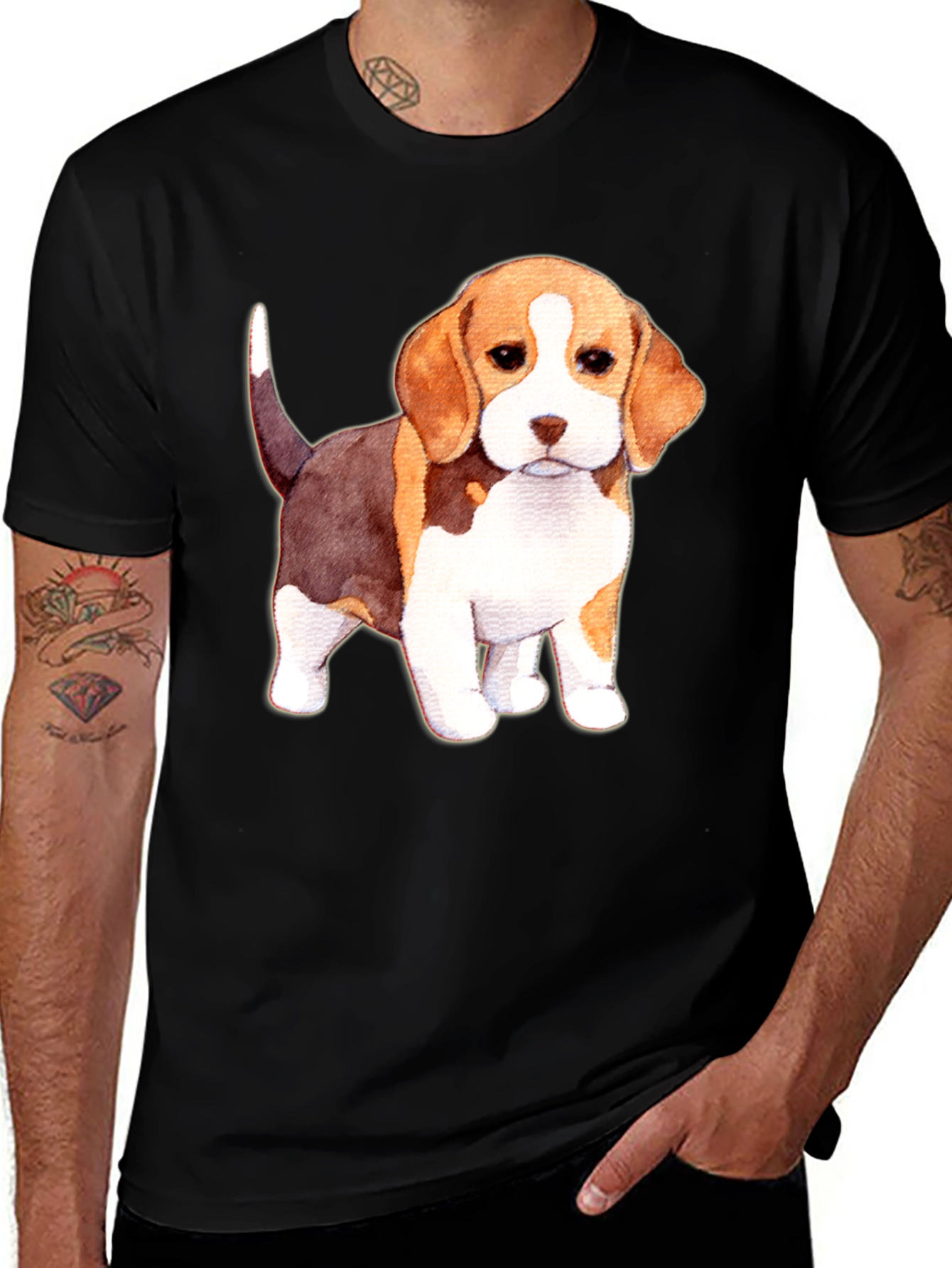 Cute Beagle Puppy Dog Graphic T-Shirt