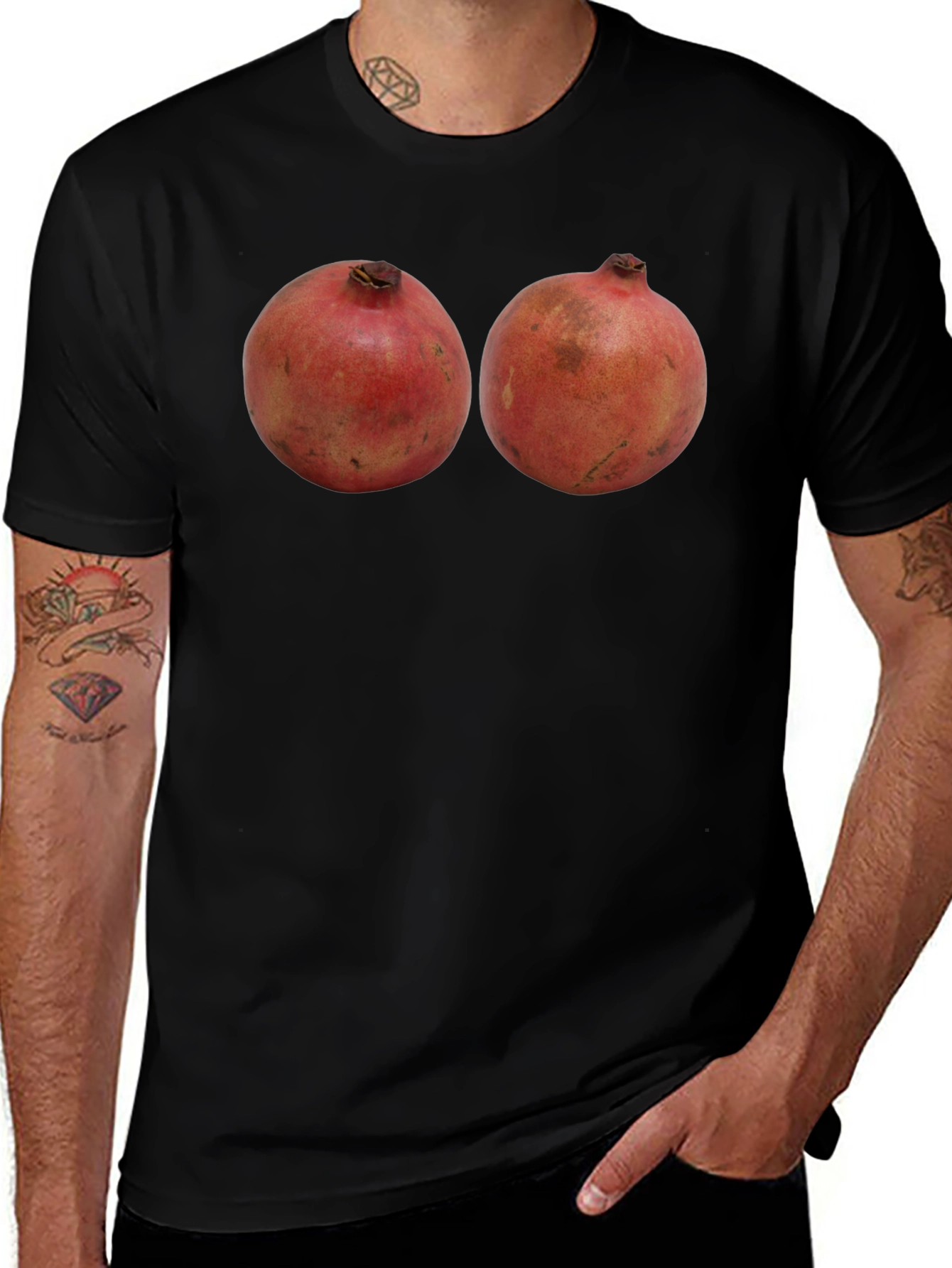 Variant 20 of Pomegranate Tee: Funny Fruit Graphic T-Shirt