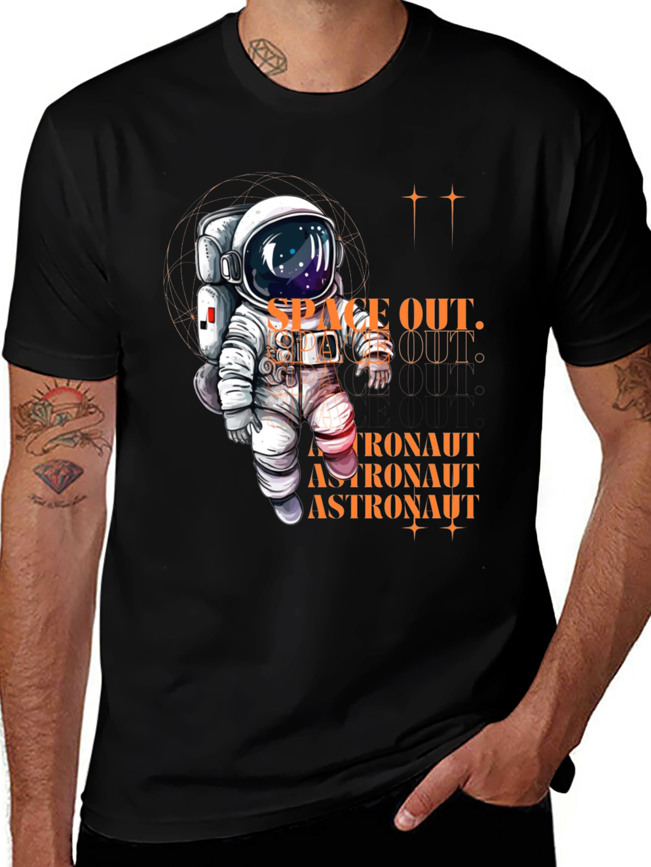 Space Out Astronaut Graphic Tee - Stylish Comfort