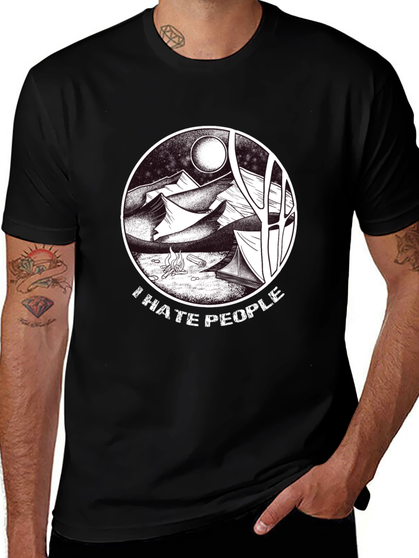 I Hate People Camping T-Shirt - Nature Lover's Tee