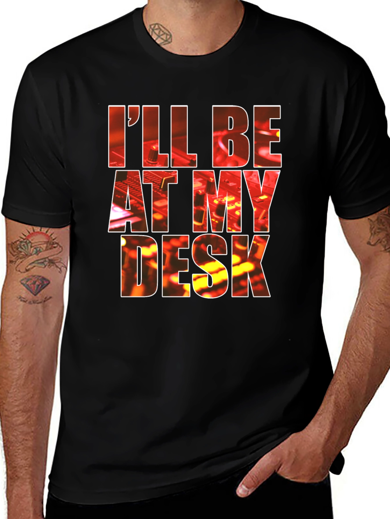 Variant 4 of I'll Be At My Desk T-Shirt - Humorous Novelty Graphic Tee