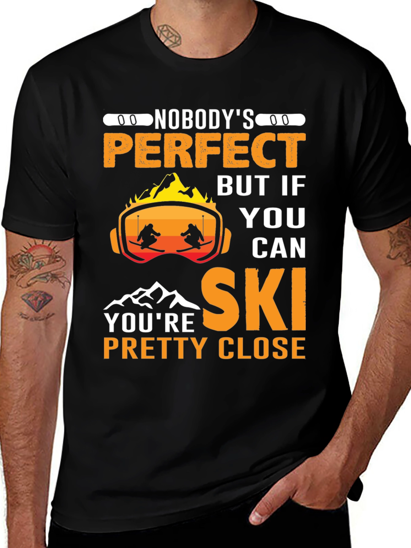 Variant 3 of Funny Ski T-Shirt - Nobody's Perfect