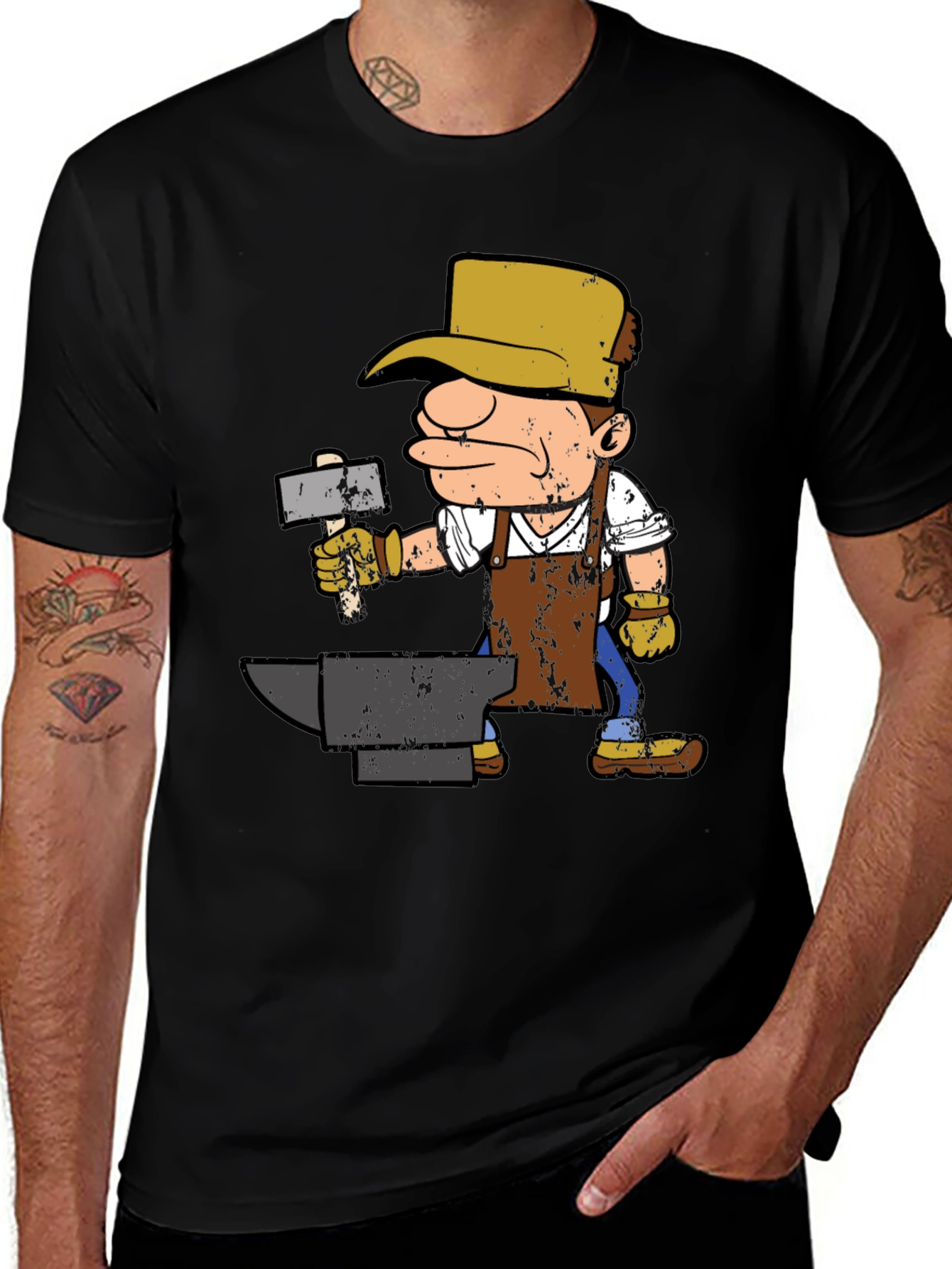 Variant 4 of Blacksmith Cartoon Graphic T-Shirt