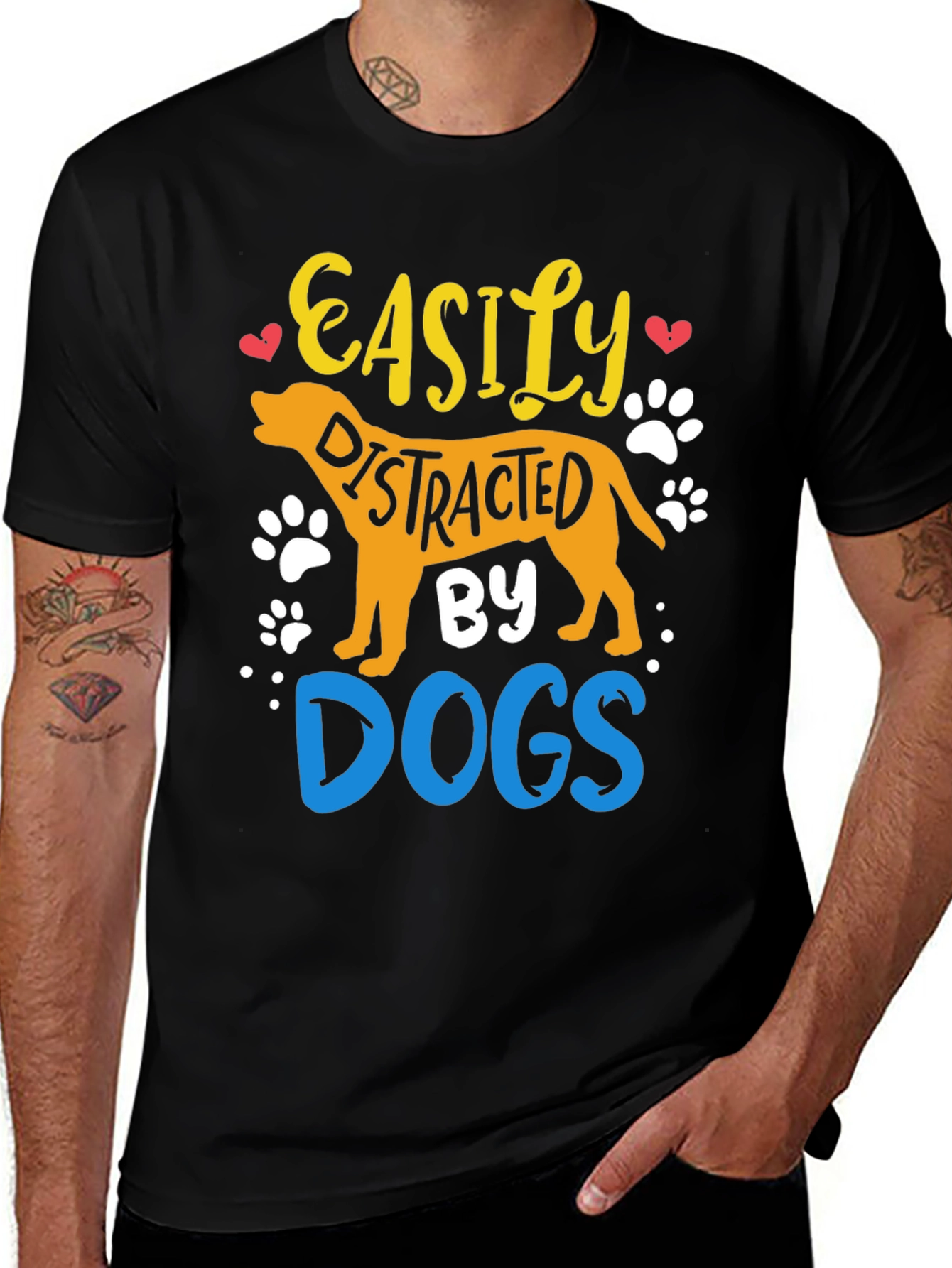 Variant 25 of Easily Distracted By Dogs Graphic Tee