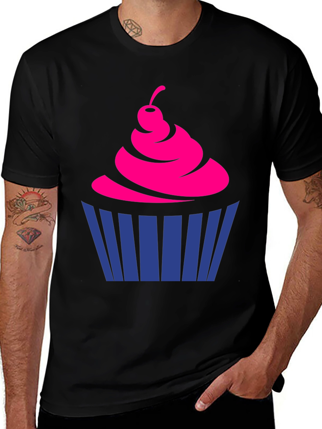 Variant 24 of Fun Cupcake Graphic Tee - Casual Style