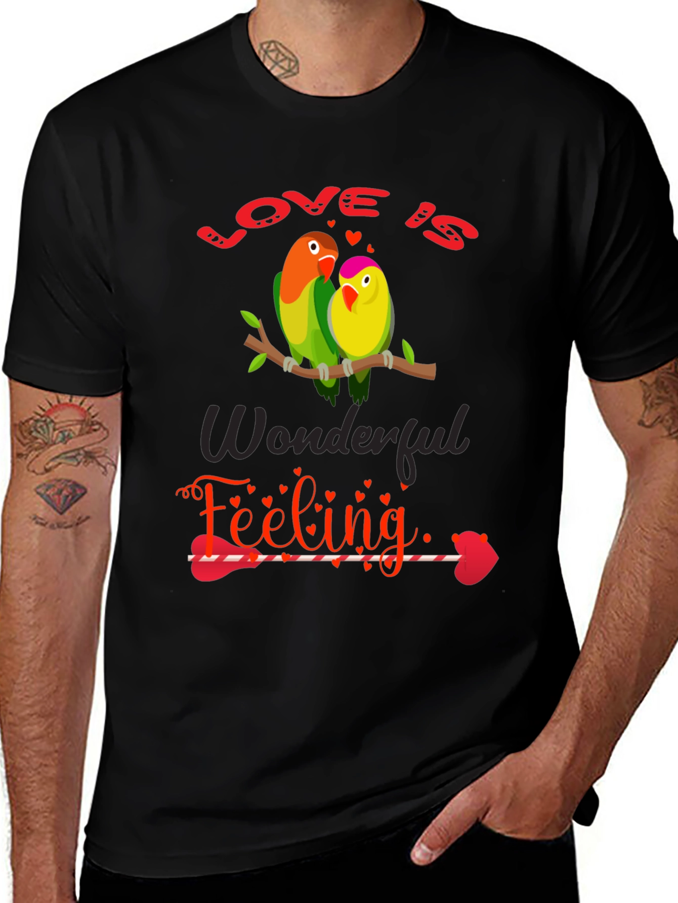 Variant 11 of Love Birds Graphic Tee - Wonderful Feeling