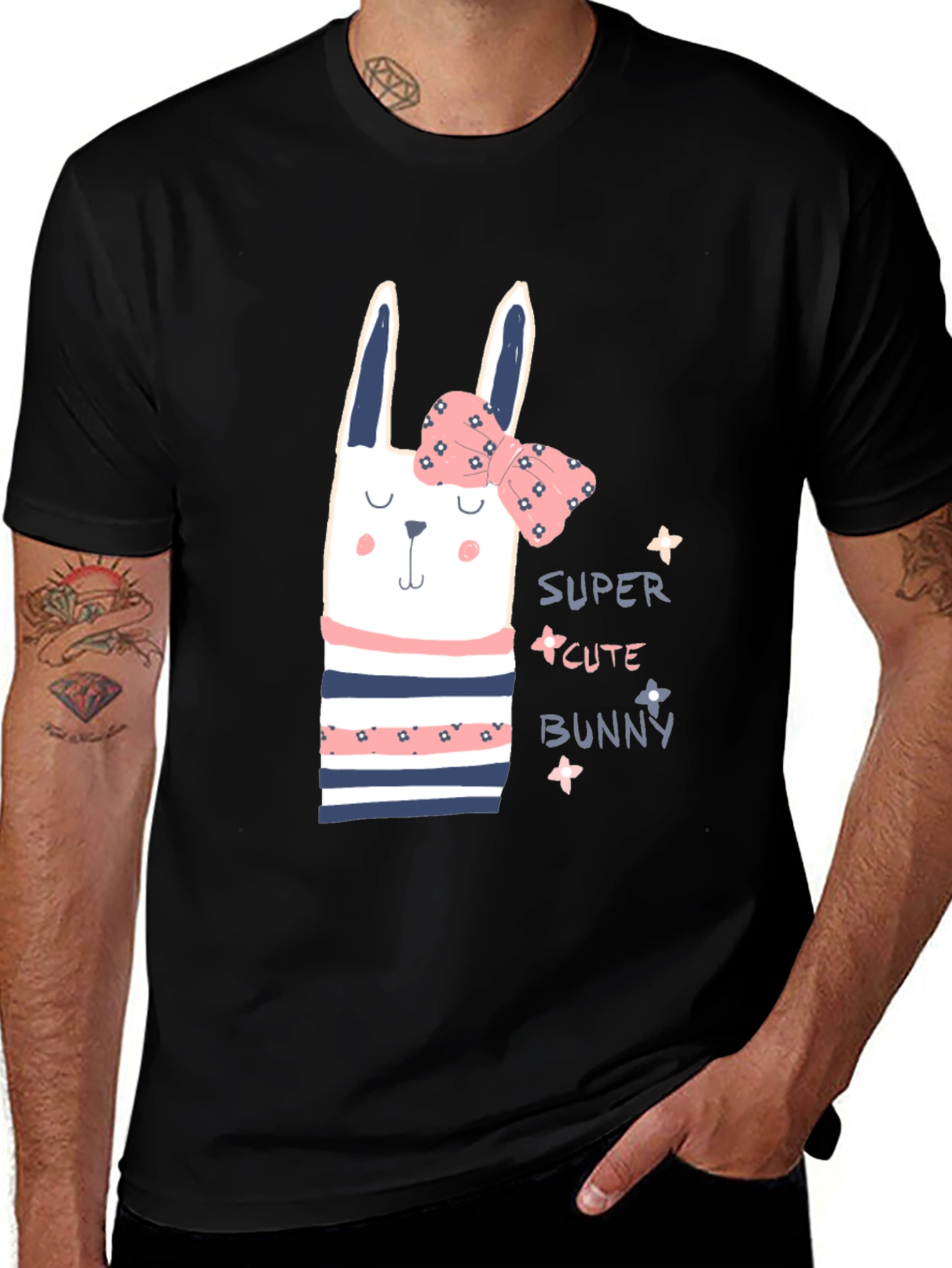 Variant 4 of Cute Bunny Graphic Tee - Stylish Cotton T-Shirt