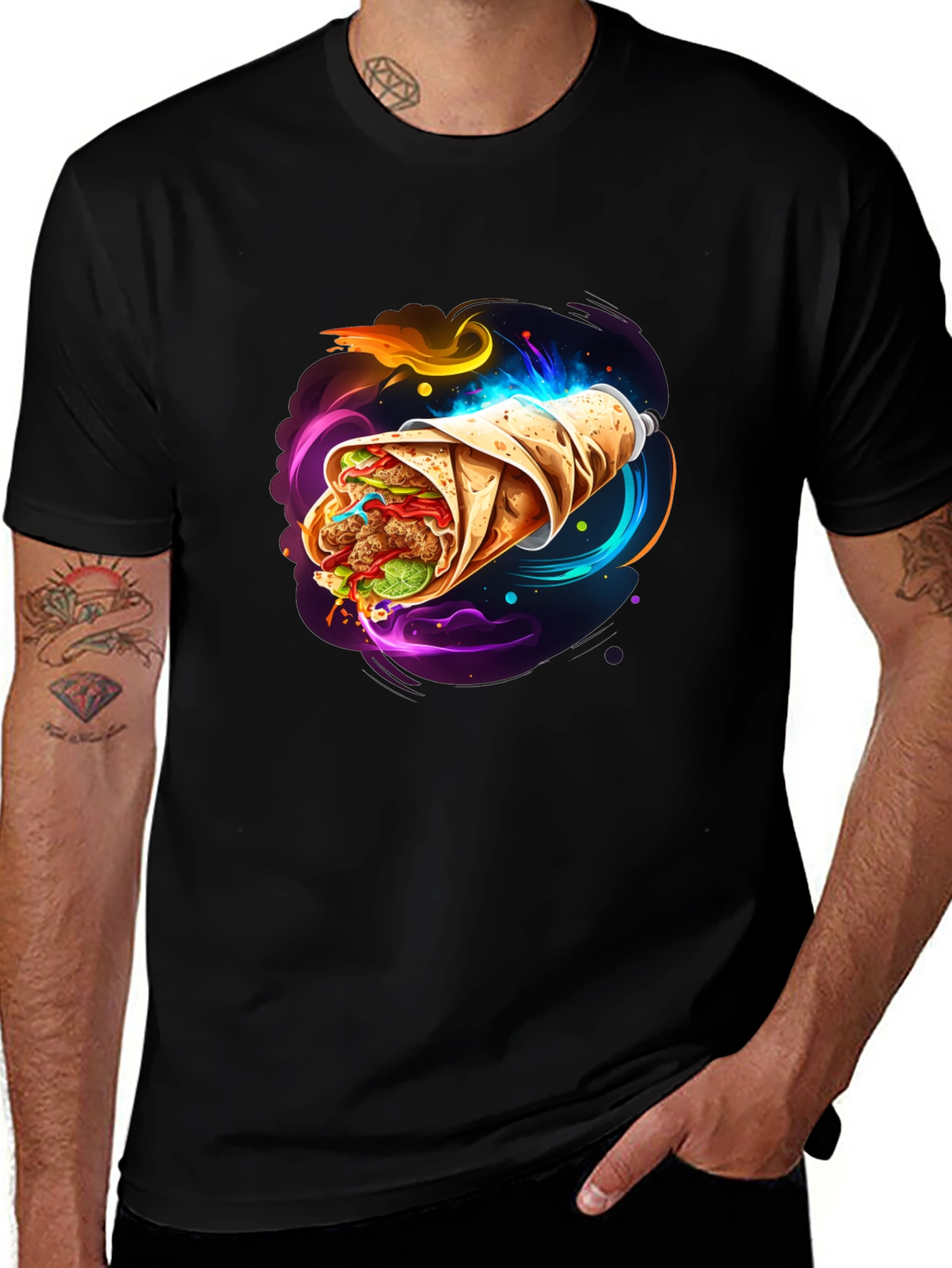 Variant 11 of Wrap Graphic Tee - Foodie Fashion