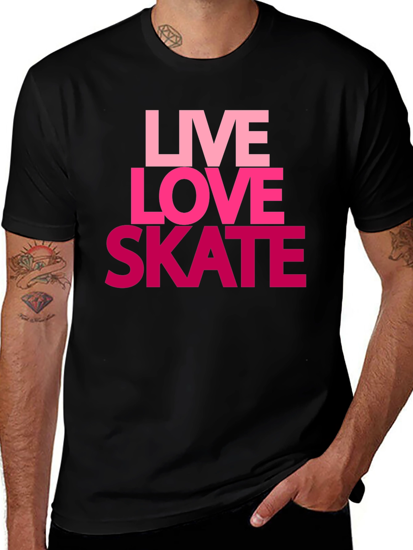 Variant 14 of Live Love Skate Black Graphic Tee