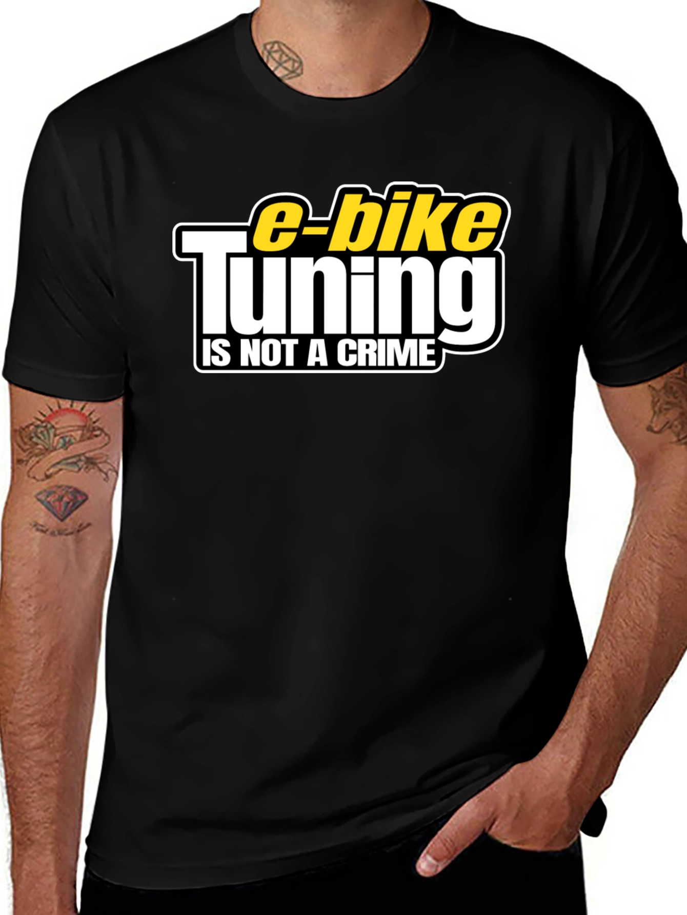 Variant 2 of E-bike Tuning is Not a Crime Graphic Tee