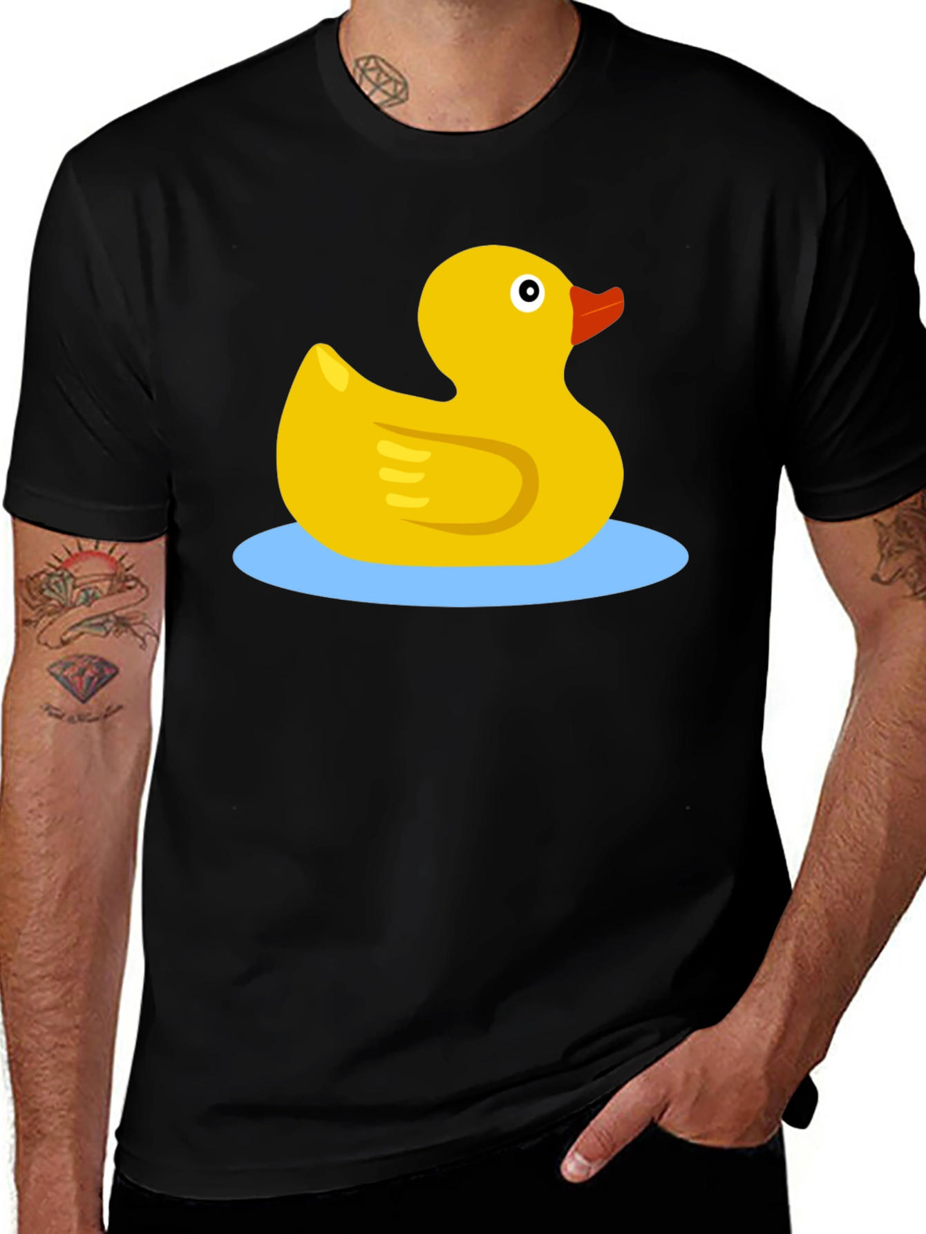 Variant 24 of Rubber Duck T-Shirt - Black Cotton Tee