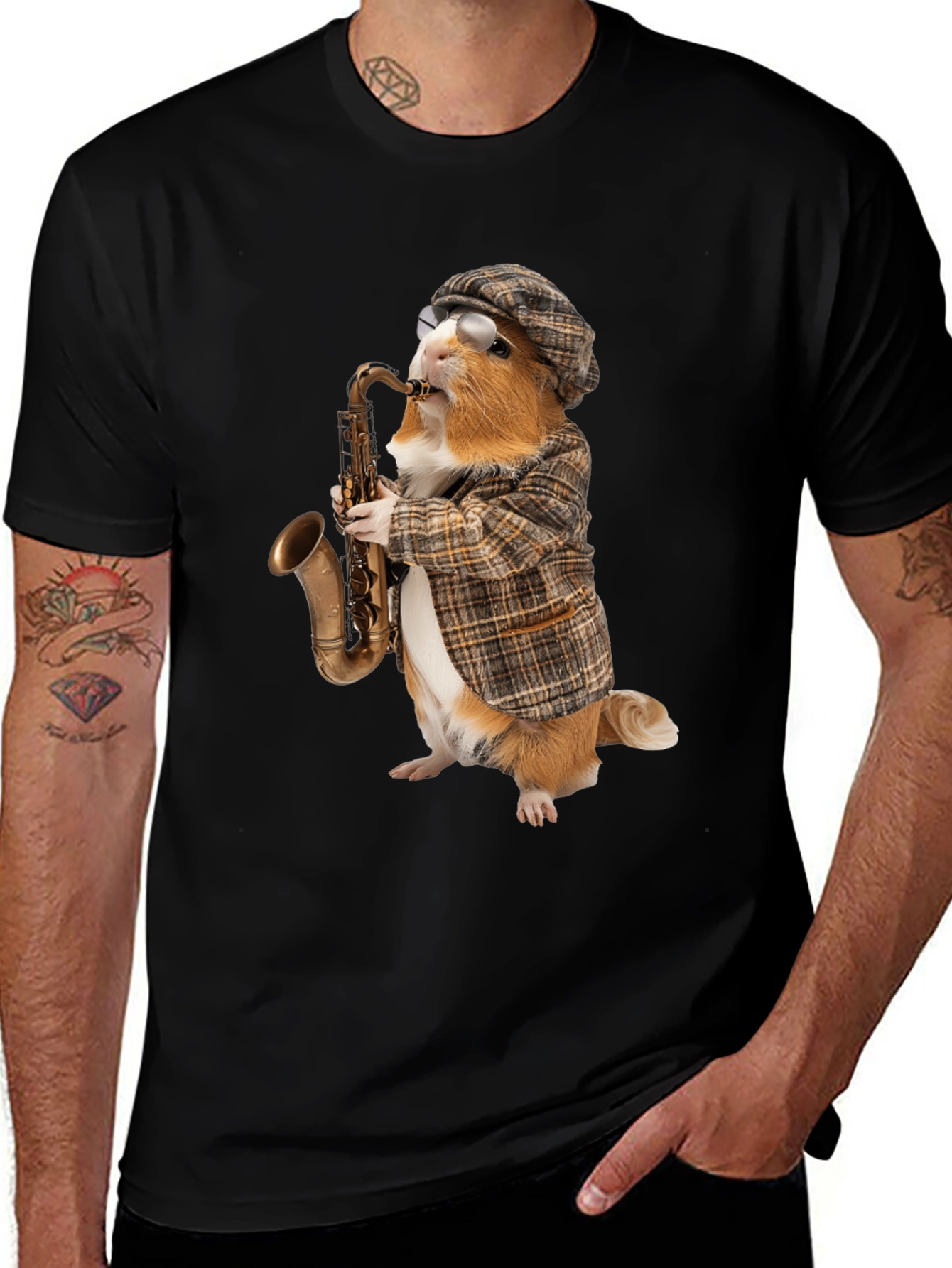 Variant 11 of Guinea Pig Saxophone T-Shirt