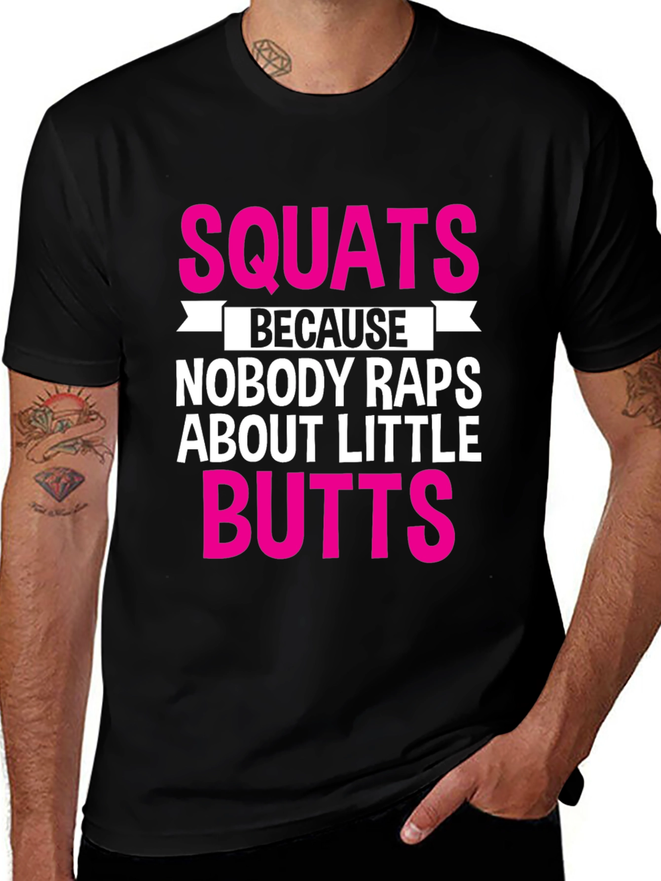 Variant 13 of Squats Funny Gym Workout T-Shirt