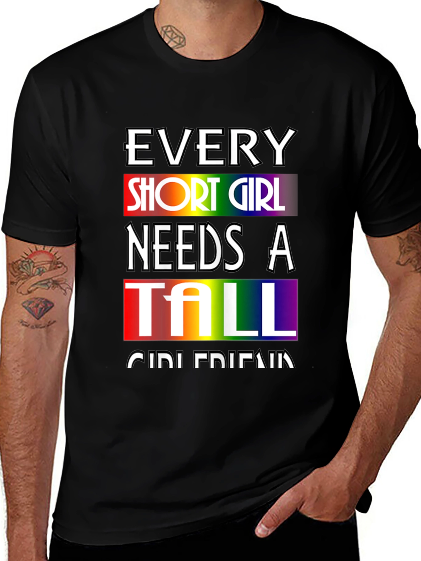 Variant 29 of Every Short Girl Needs a Tall Girlfriend T-Shirt
