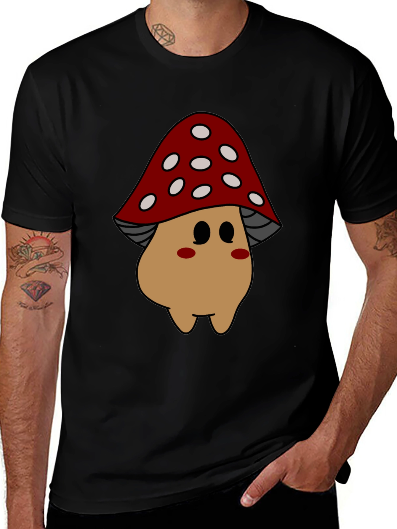 Variant 3 of Mushroom Cartoon Graphic Tee