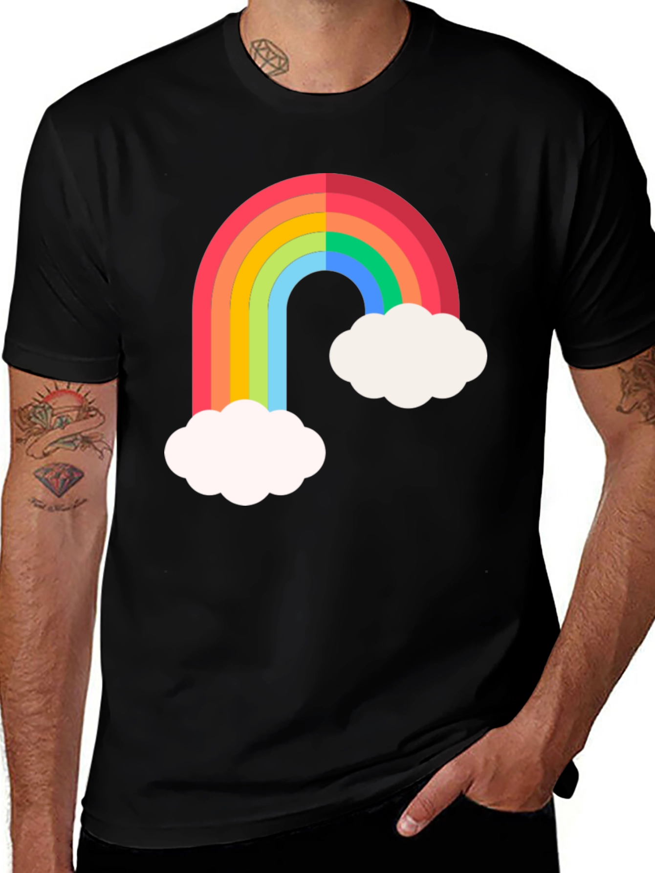 Variant 26 of Rainbow & Cloud Graphic Tee