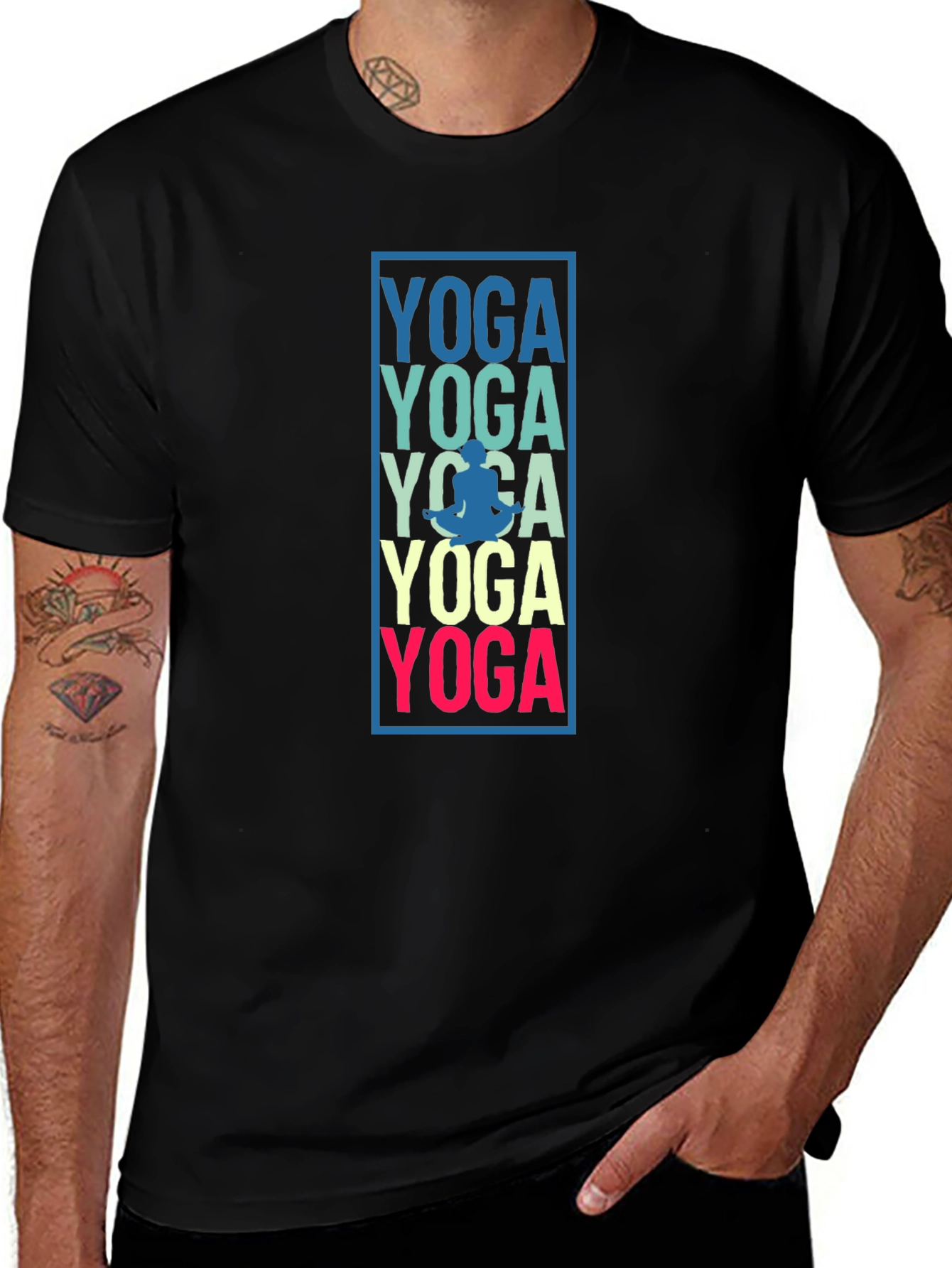 Variant 10 of Yoga Graphic Print Men's T-Shirt