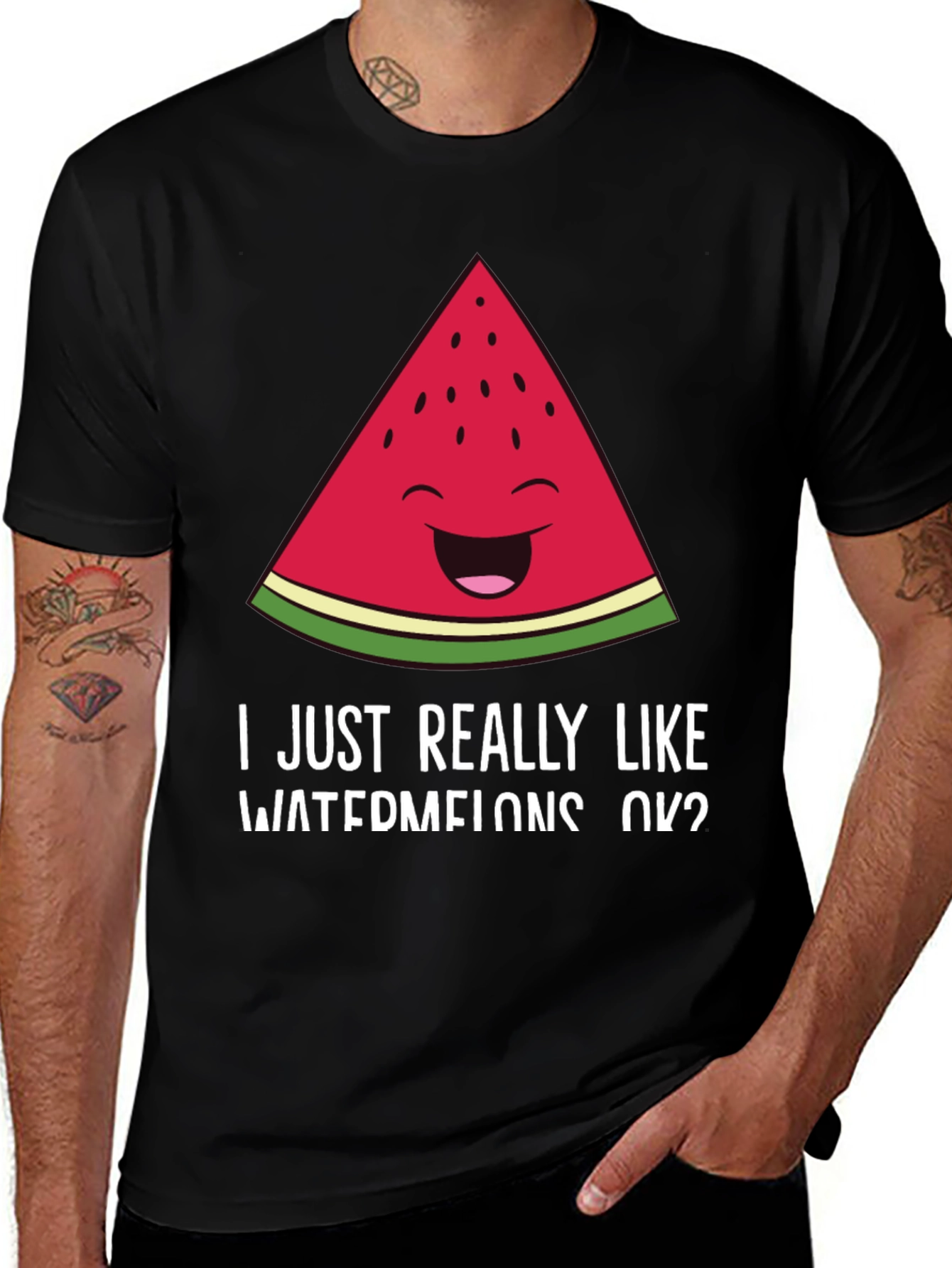 Variant 11 of Funny Watermelon T-Shirt - I Like Watermelons OK?