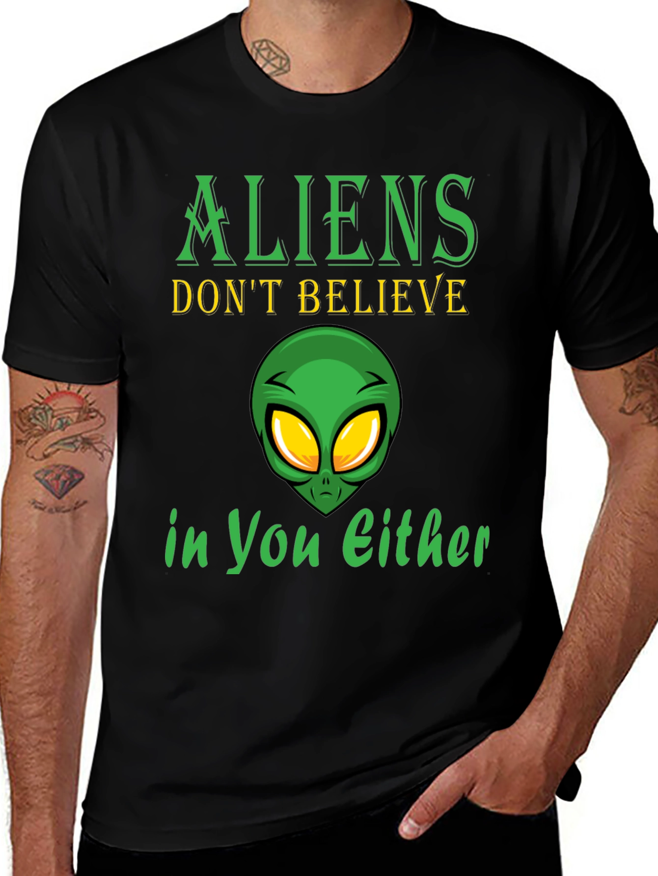 Variant 9 of Aliens Don't Believe in You Either T-Shirt