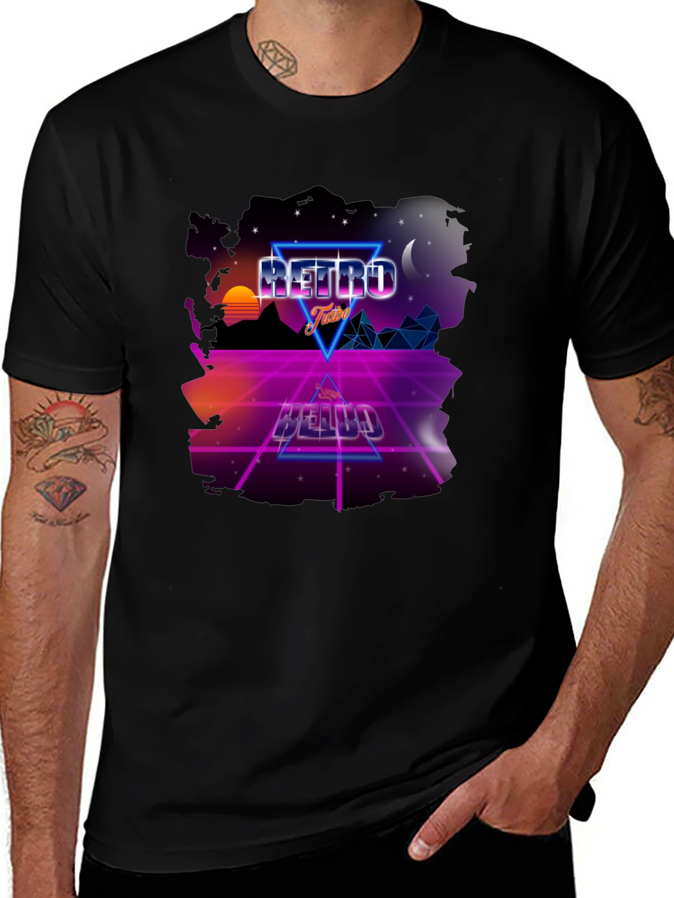 Variant 12 of Retro Vibes Graphic Tee - 80s Style Design