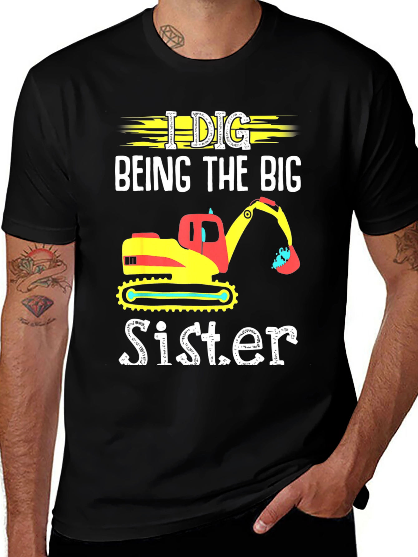 Variant 24 of I Dig Being The Big Sister T-Shirt