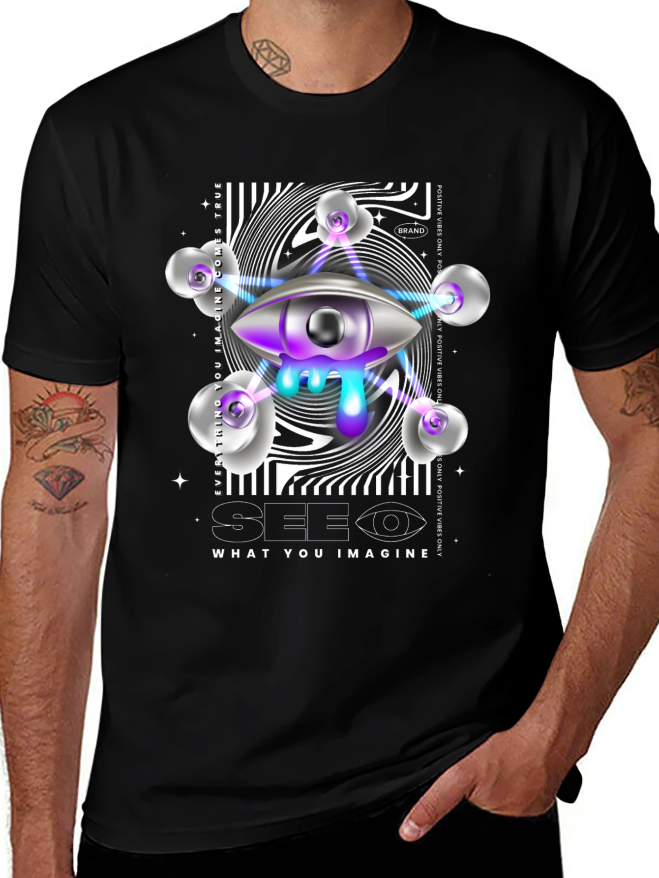 Variant 8 of Surreal Vision Tee: Imagine & See True