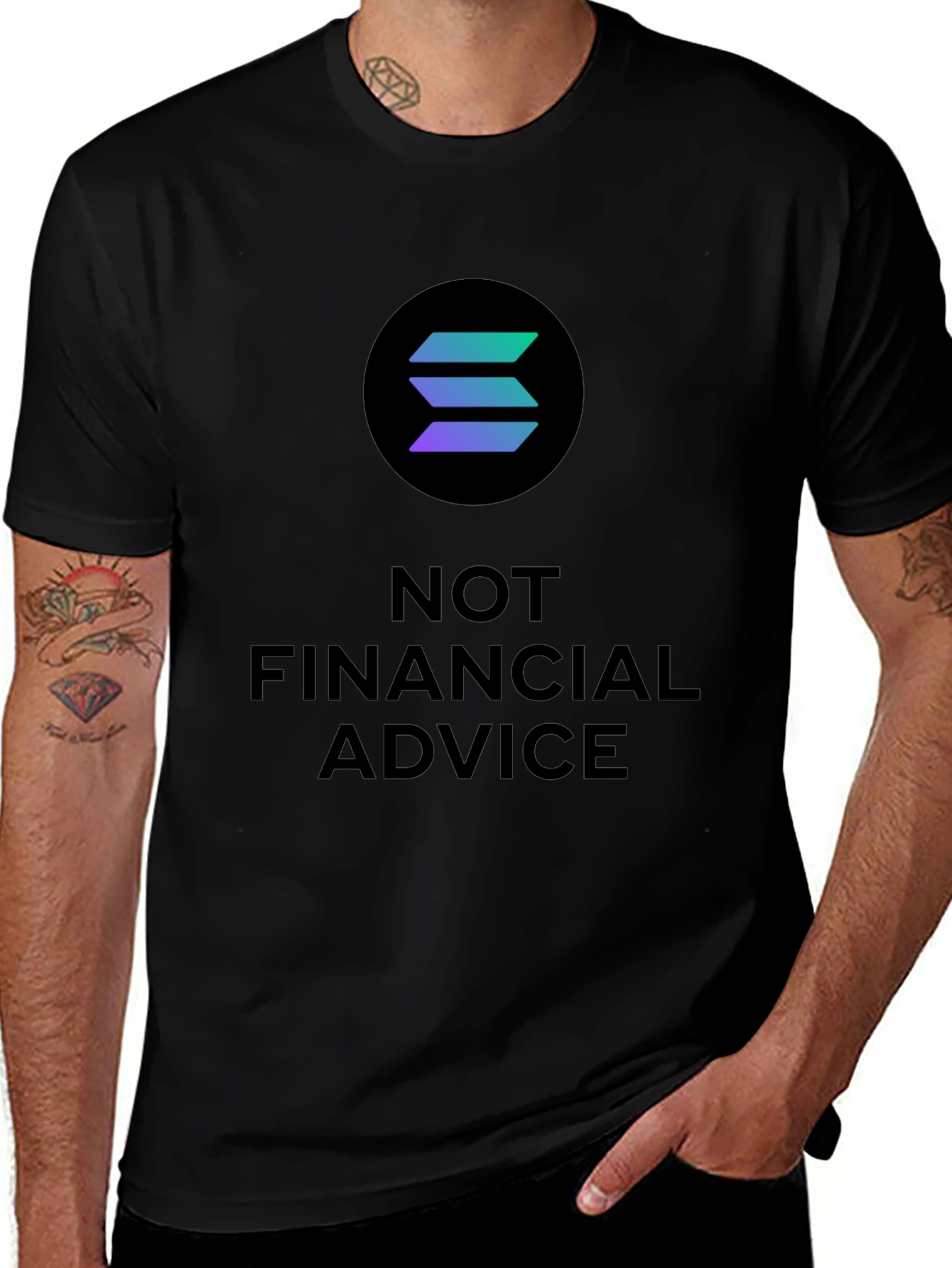 Solana Crypto T-Shirt - Not Financial Advice Tee