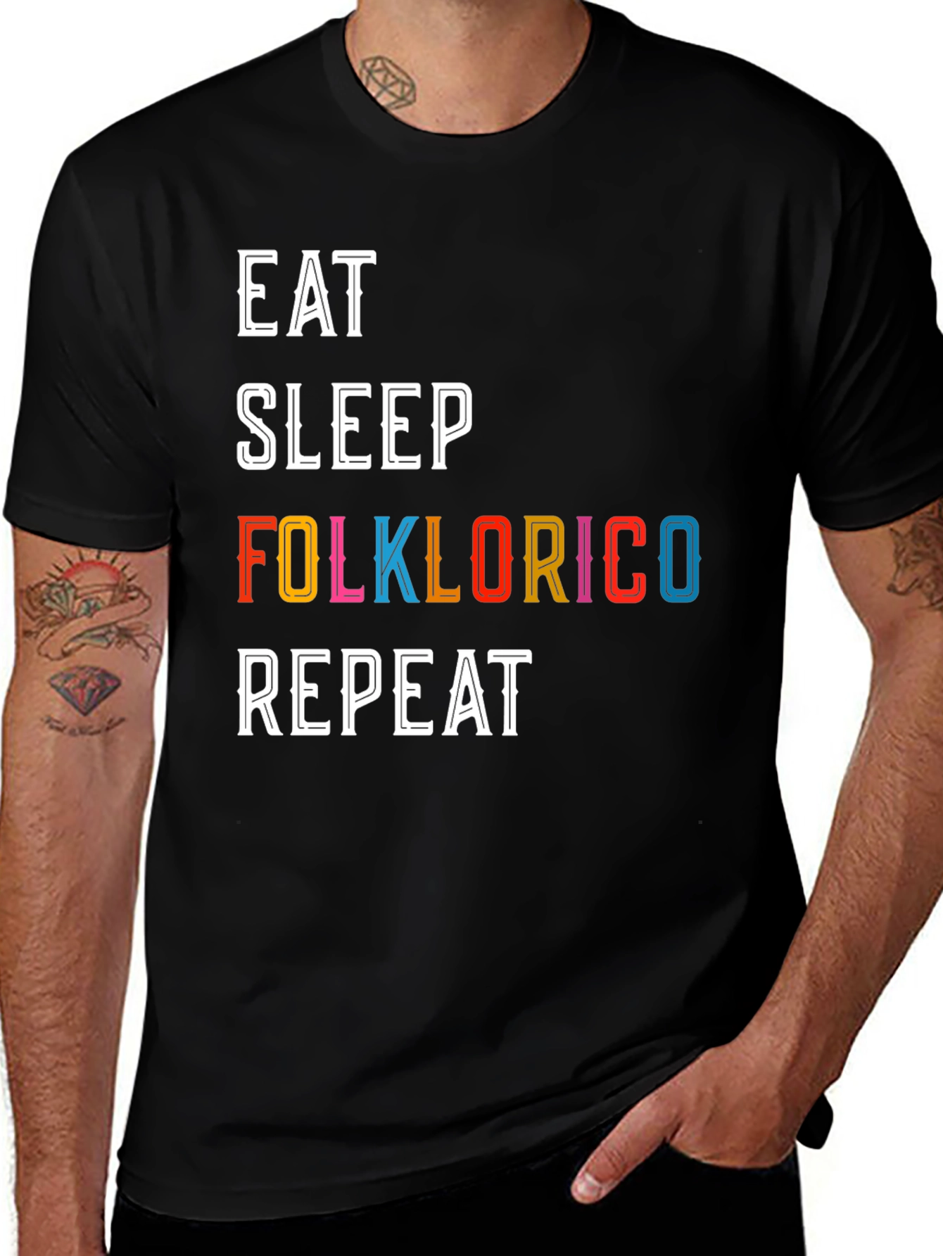Eat Sleep Folklorico Repeat T-Shirt