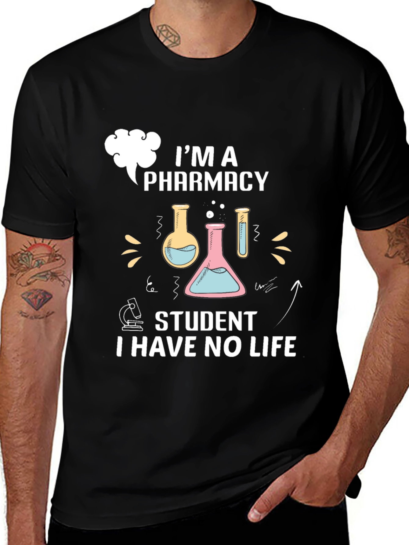 Variant 15 of Pharmacy Student T-Shirt - No Life Funny Tee