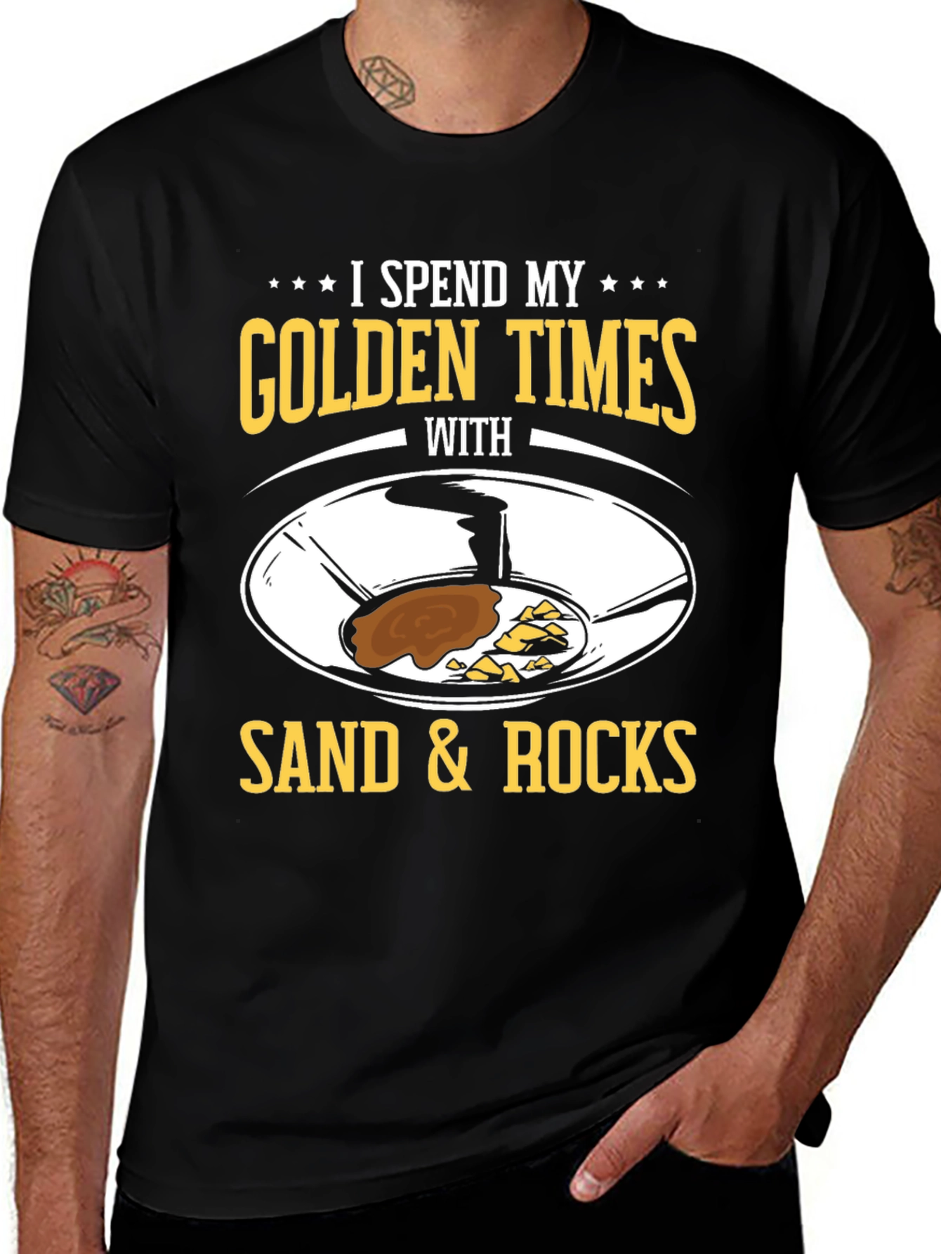 Golden Times Sand & Rocks Graphic T-Shirt