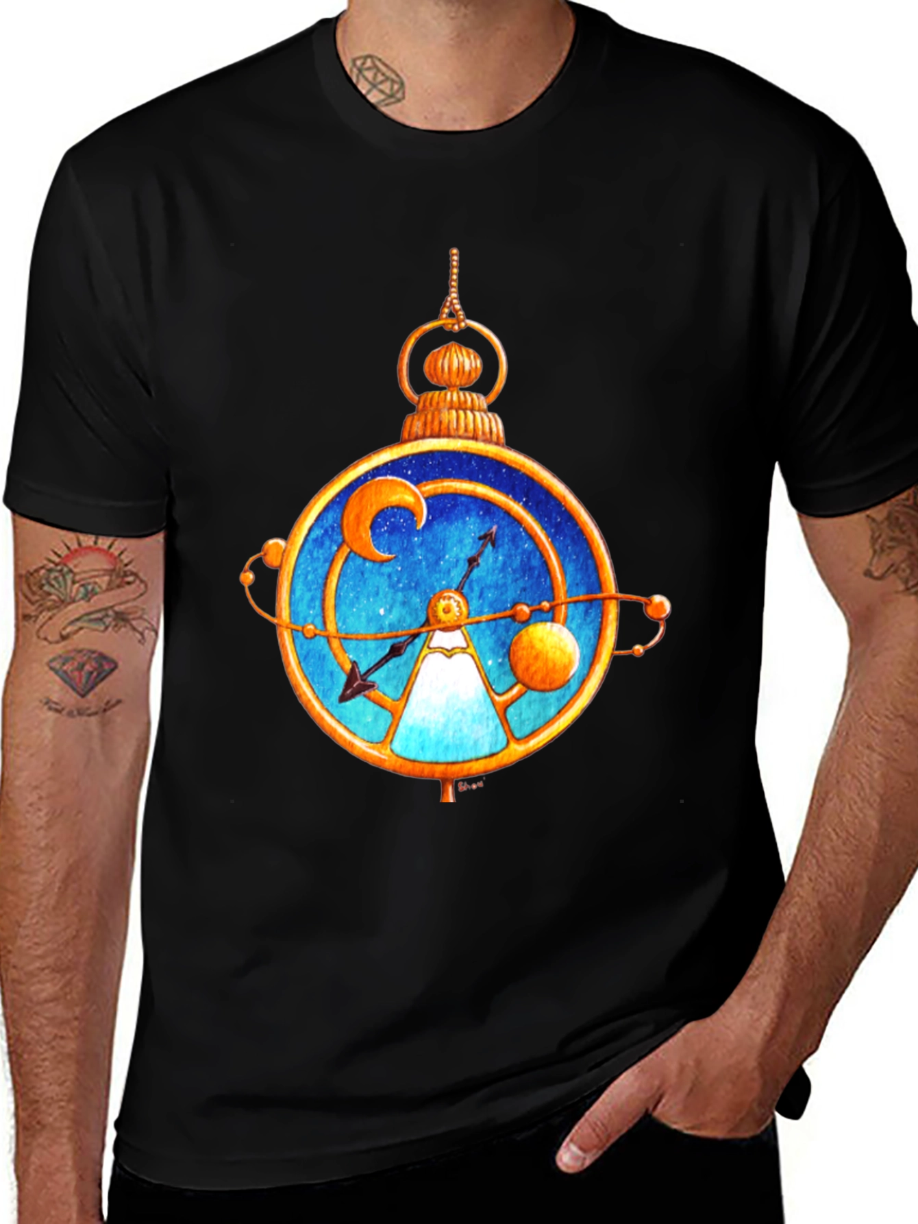 Variant 27 of Celestial Clockwork T-Shirt - Unisex Fashion