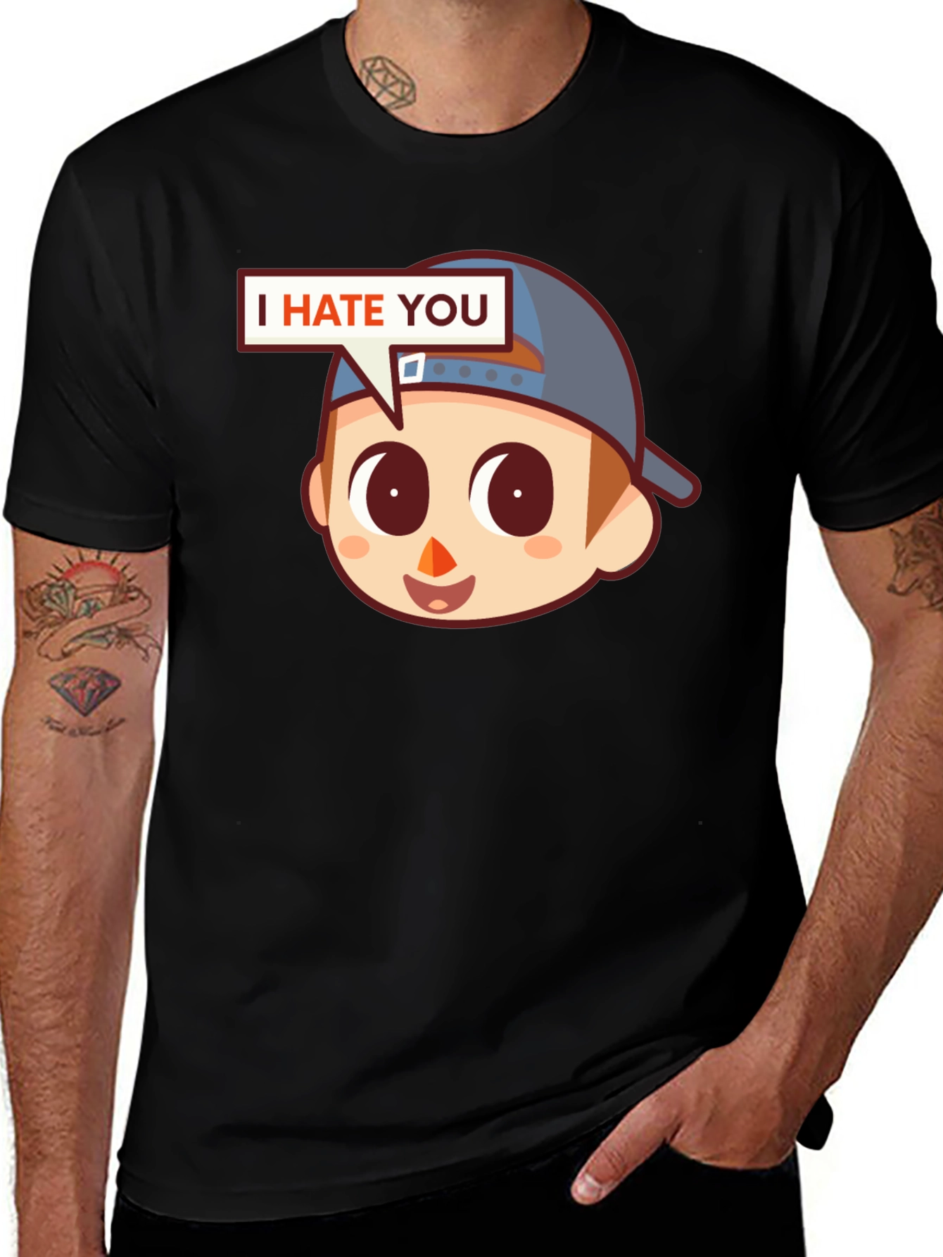 Variant 12 of I Hate You Graphic Tee - Funny Novelty Shirt