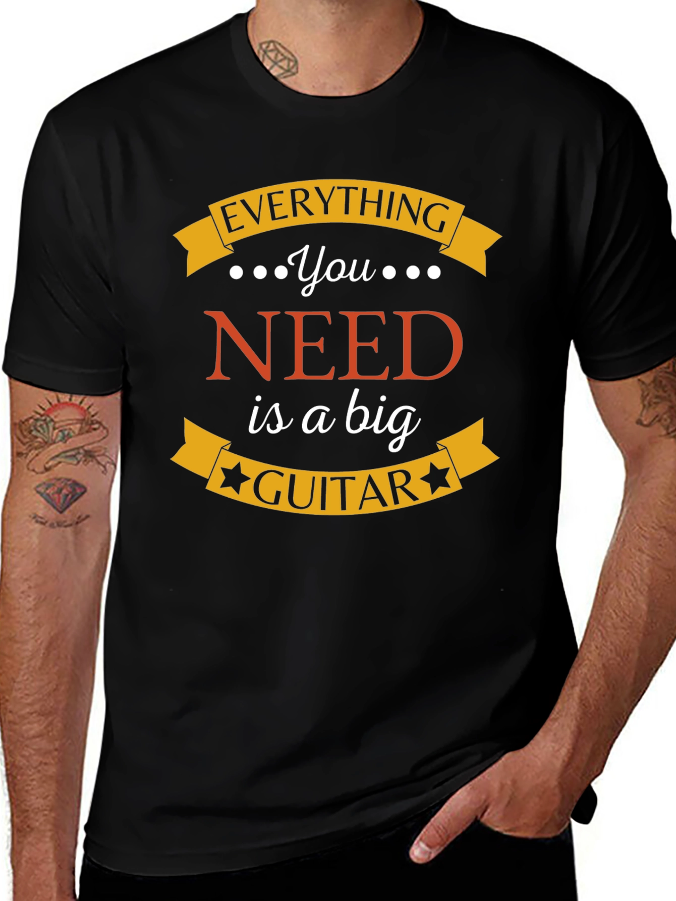 Variant 6 of Everything You Need is a Big Guitar Black T-Shirt
