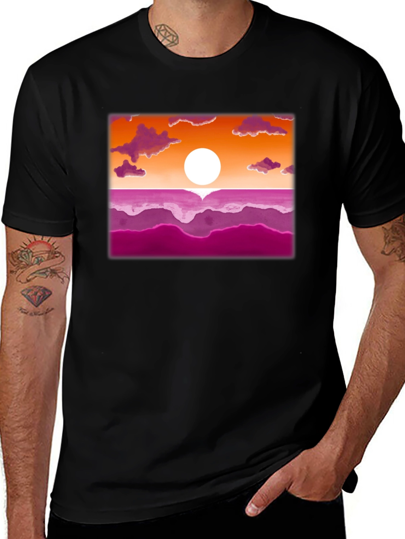 Variant 7 of Lesbian Pride Sunset T-Shirt
