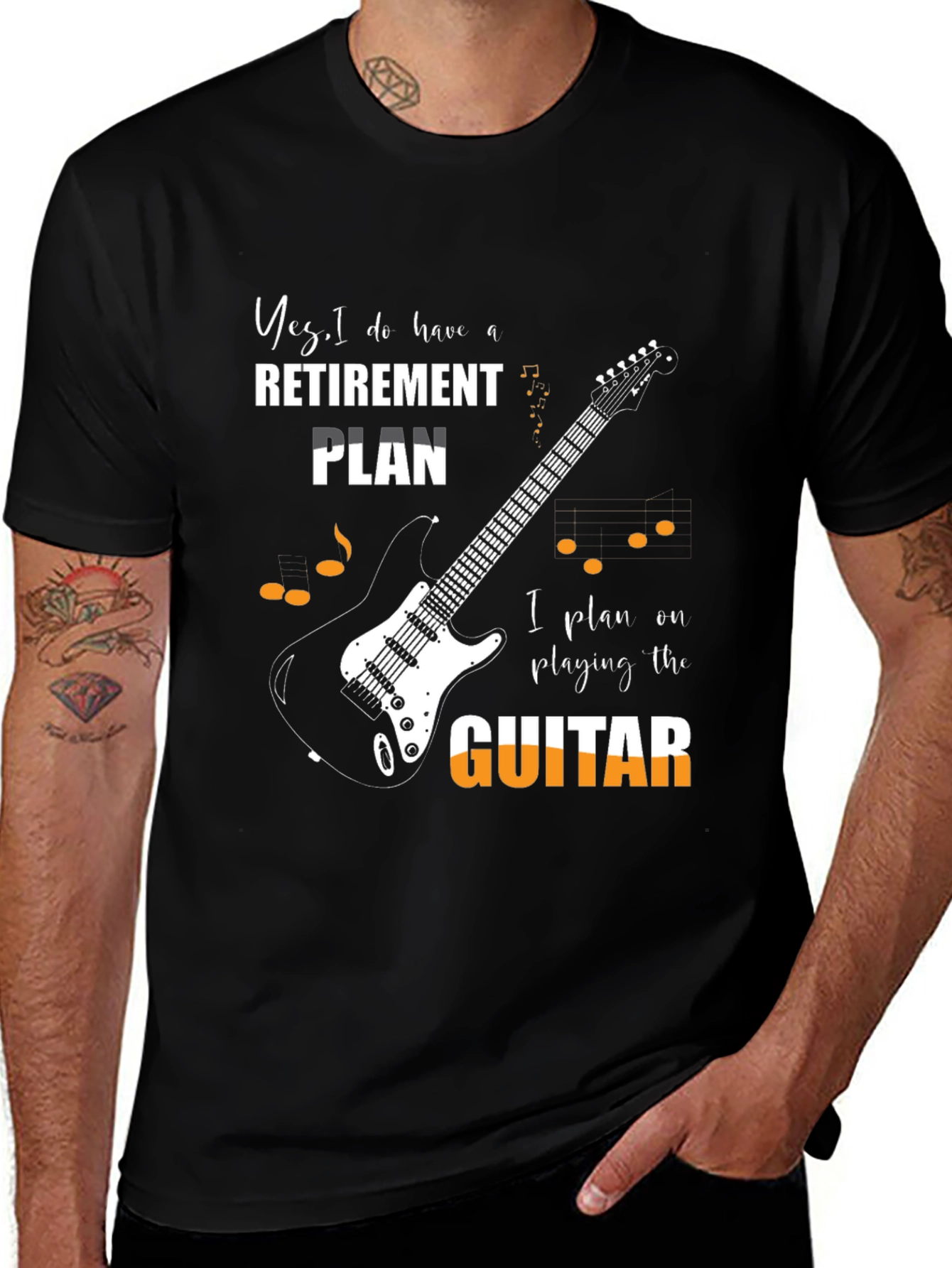 Variant 21 of Retirement Plan Guitar T-Shirt
