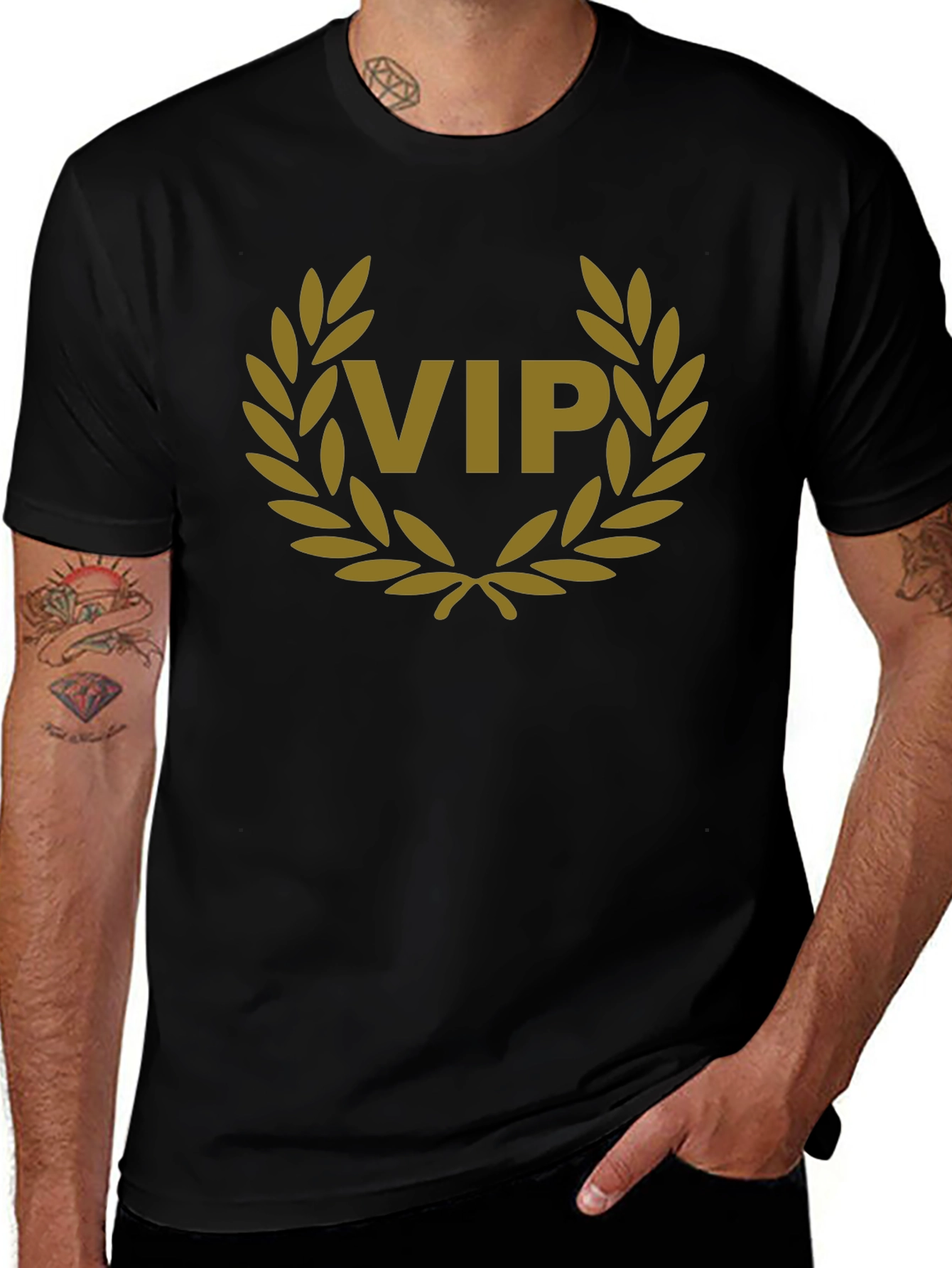 Variant 21 of VIP Laurel Wreath Graphic Tee - Premium Cotton Blend