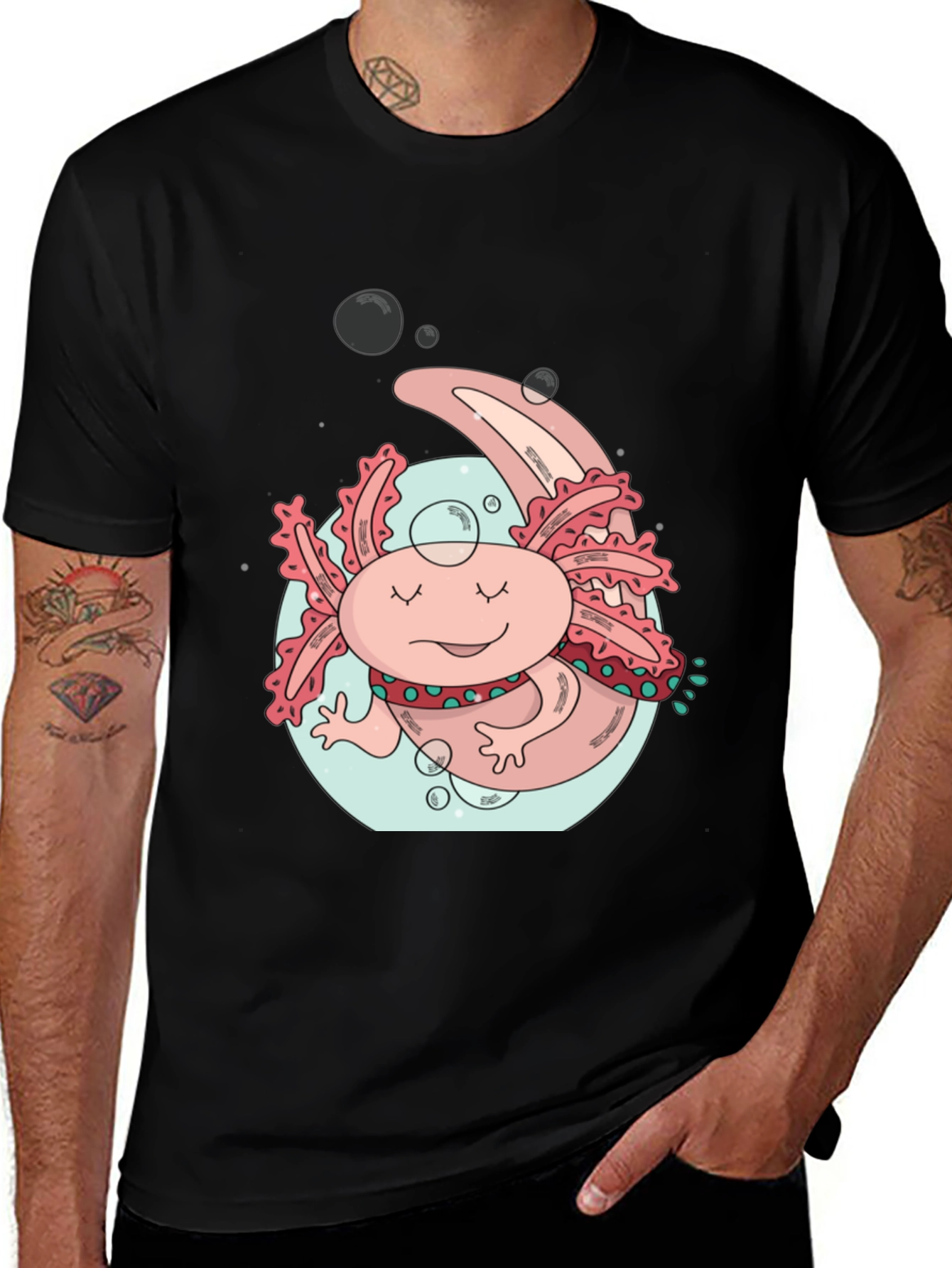 Variant 17 of Axolotl Underwater T-Shirt