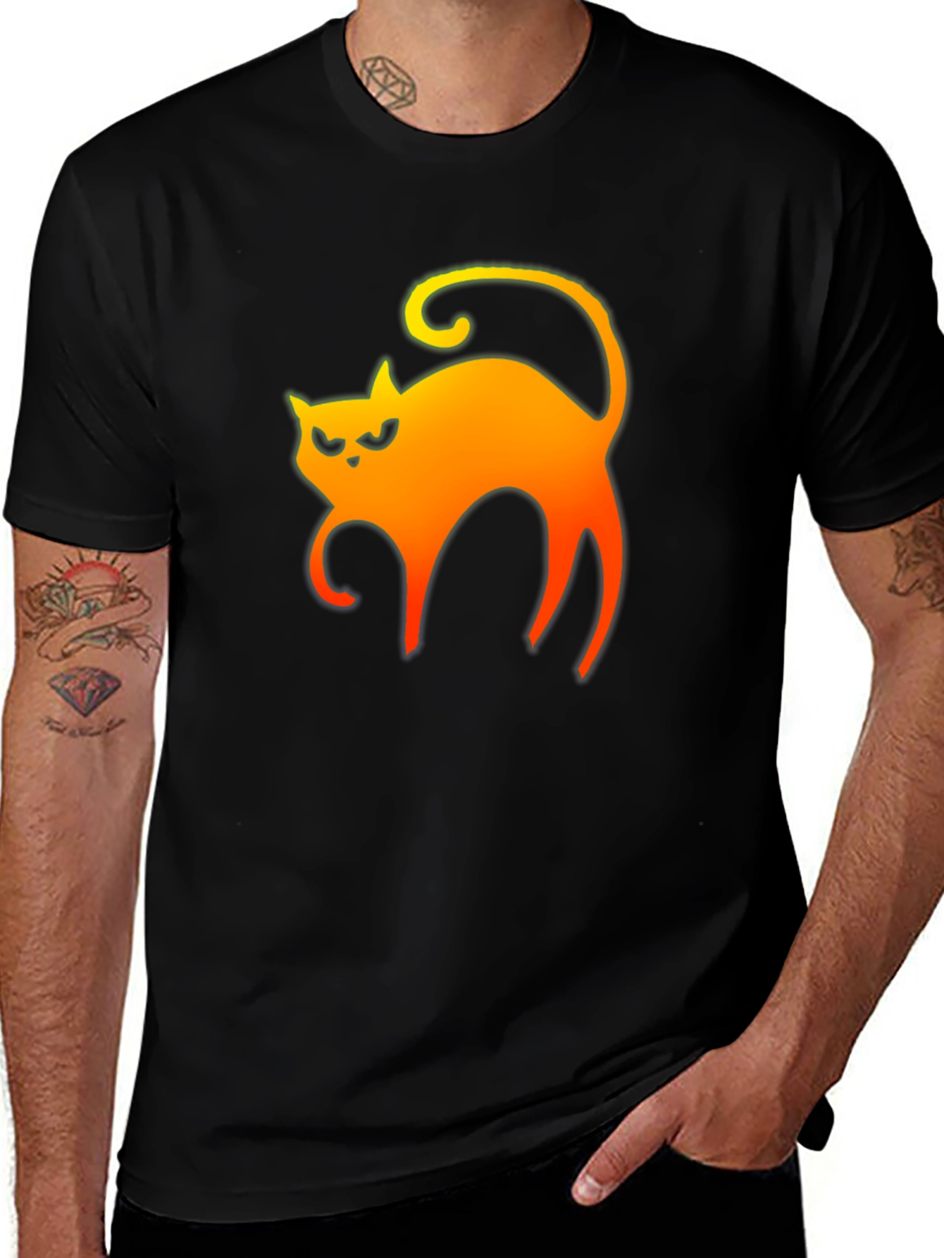 Variant 28 of Spooky Cat Graphic Tee - Halloween Ready