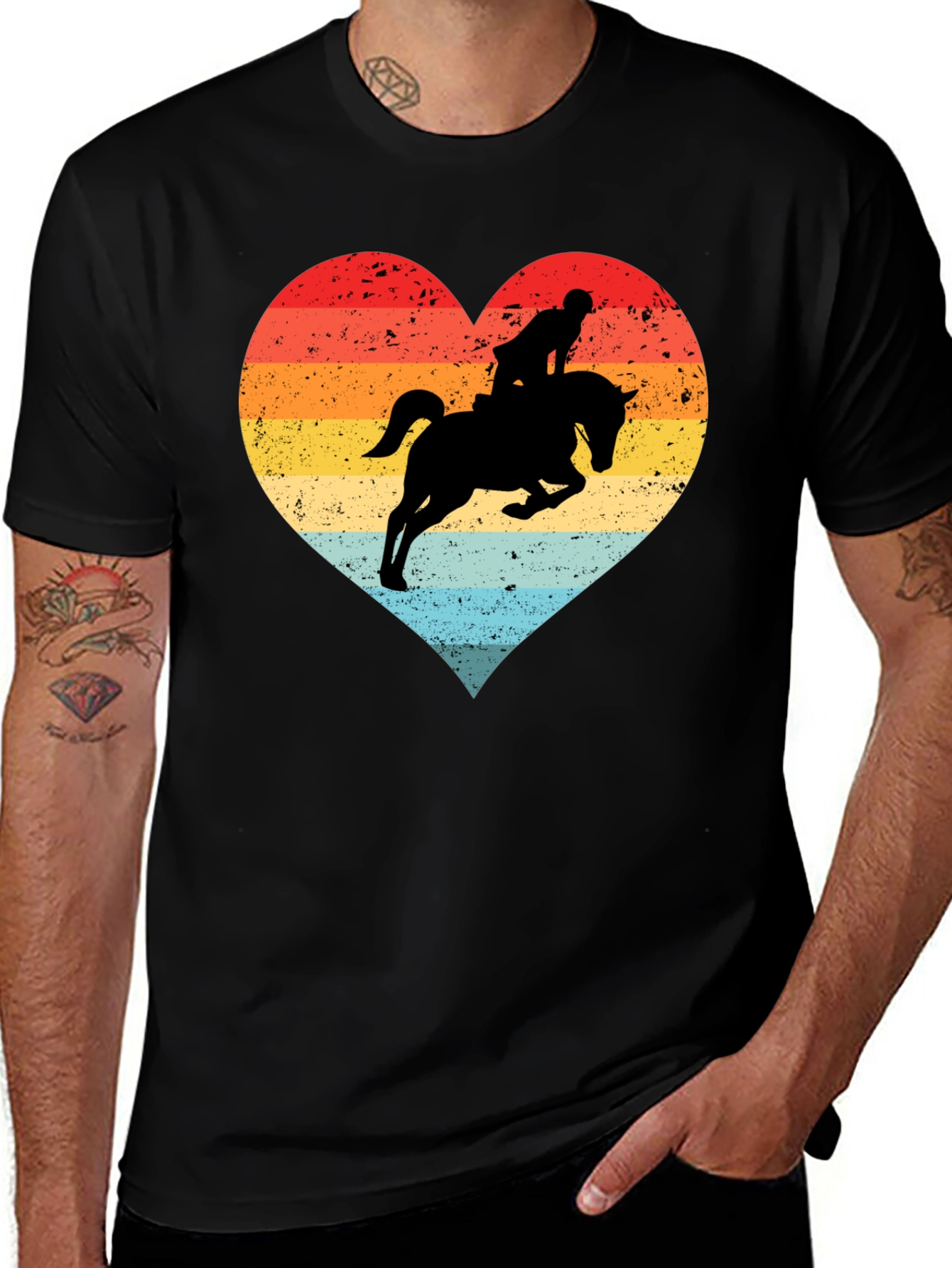 Variant 24 of Equestrian Heart T-Shirt - Horse Riding Love Tee