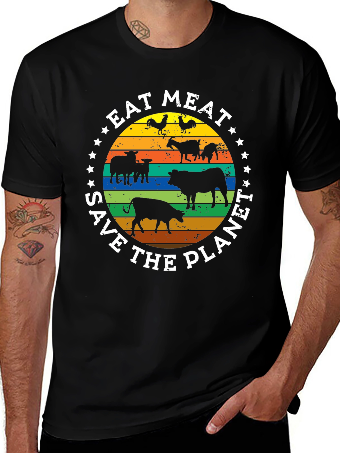 Variant 2 of Eat Meat Save the Planet T-Shirt