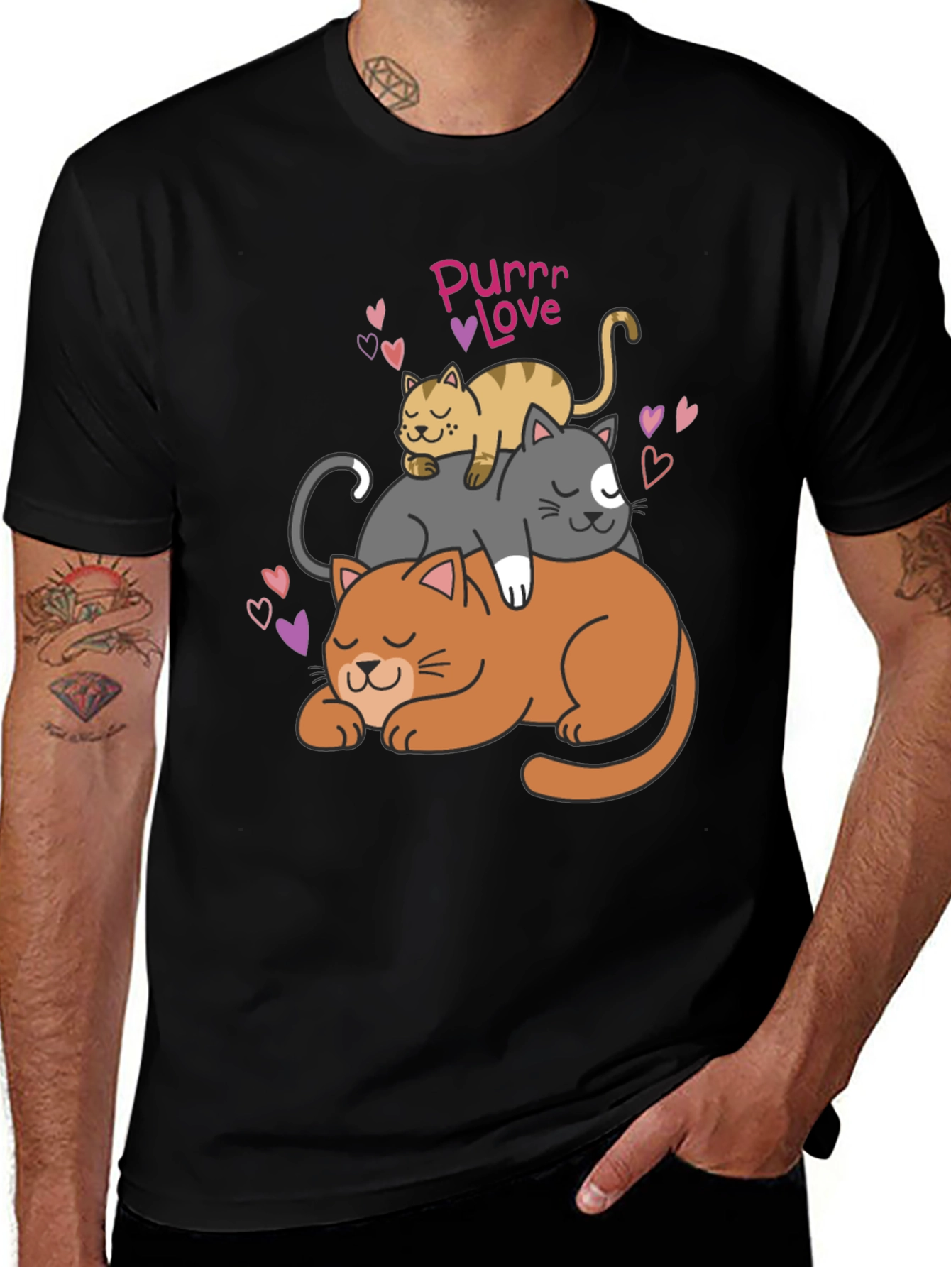 Variant 25 of Purrr Love Cat Stack T-Shirt