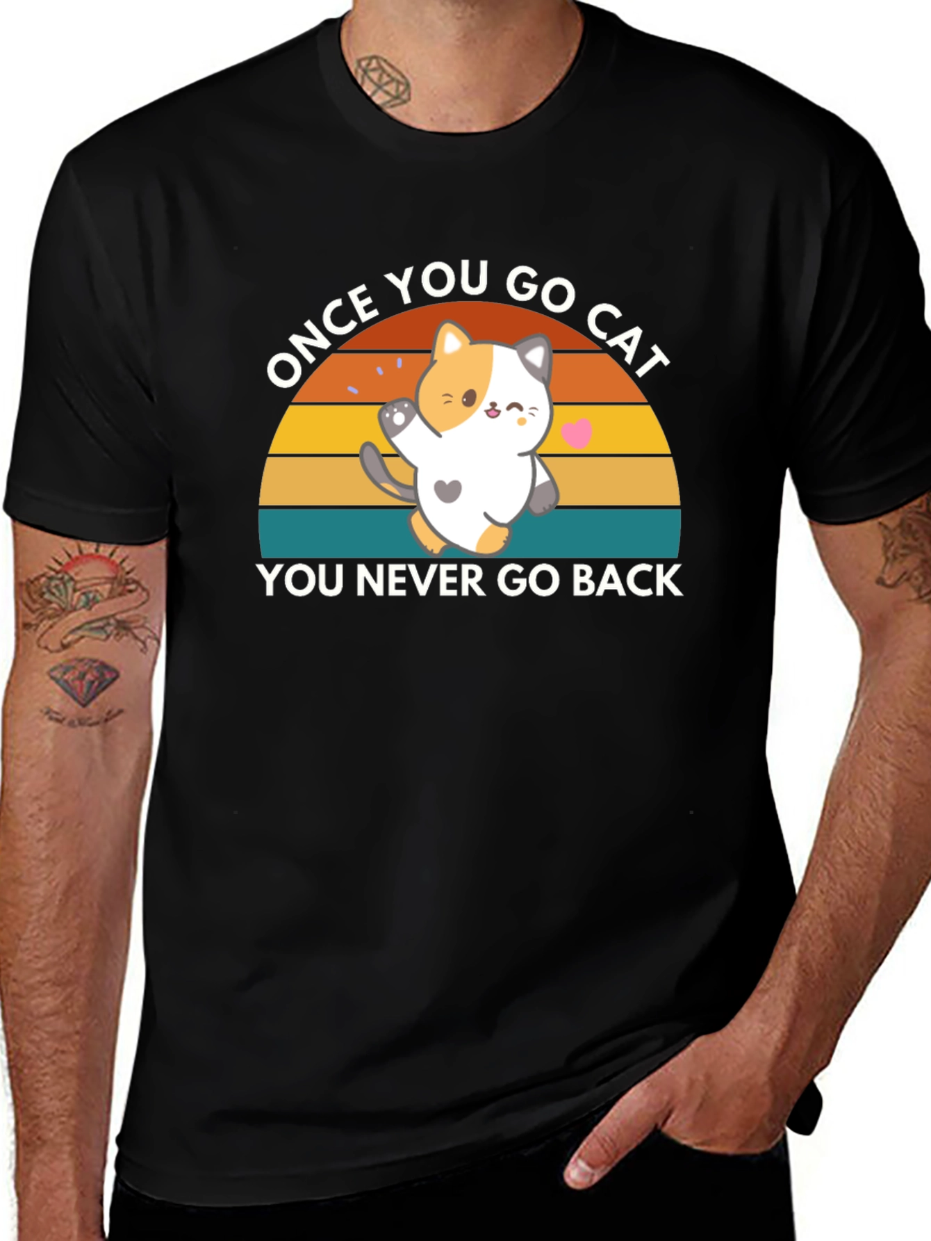 Variant 19 of Once You Go Cat Black T-Shirt