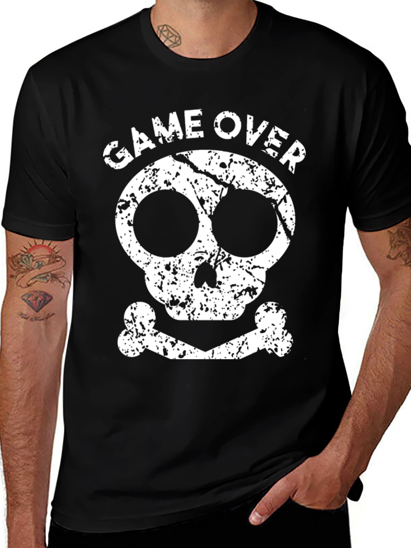 Variant 15 of Game Over Skull T-Shirt